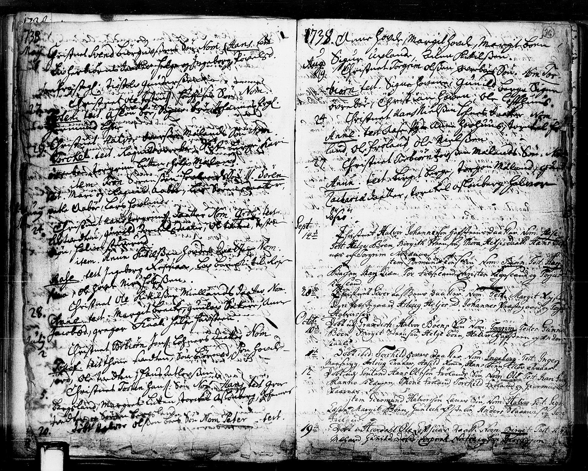Hjartdal kirkebøker, SAKO/A-270/F/Fa/L0003: Parish register (official) no. I 3, 1727-1775, p. 36