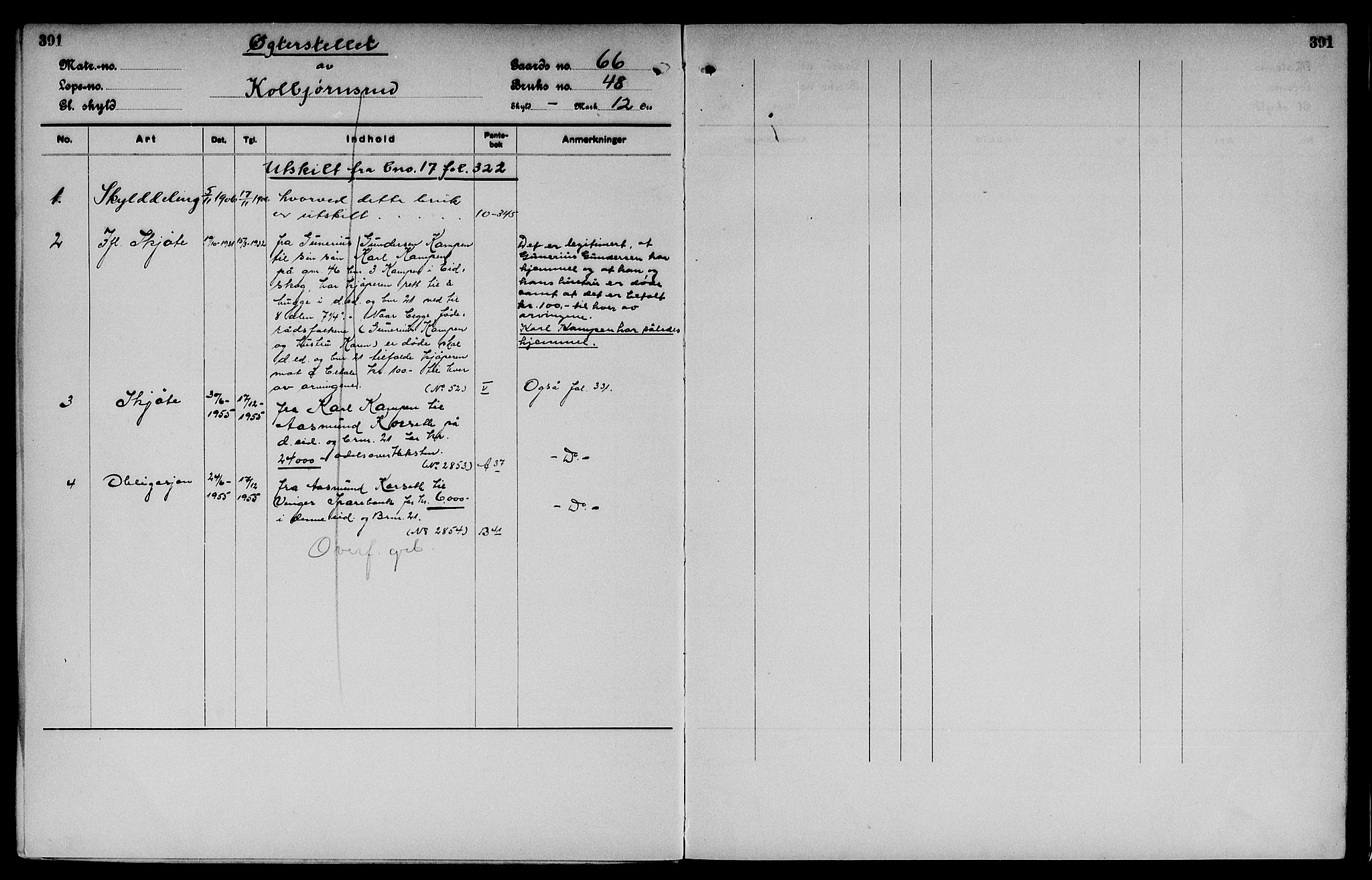 Vinger og Odal sorenskriveri, SAH/TING-022/H/Ha/Hac/Hacc/L0010: Mortgage register no. 3.10, 1923, p. 391