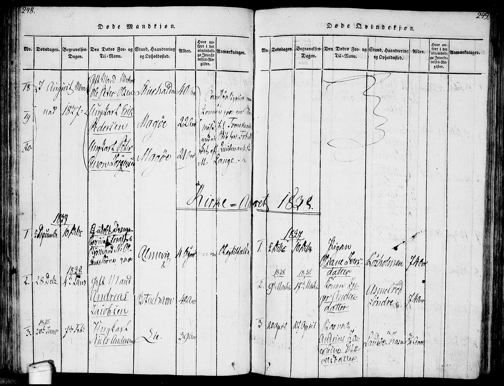 Hvaler prestekontor Kirkebøker, SAO/A-2001/F/Fa/L0005: Parish register (official) no. I 5, 1816-1845, p. 248-249