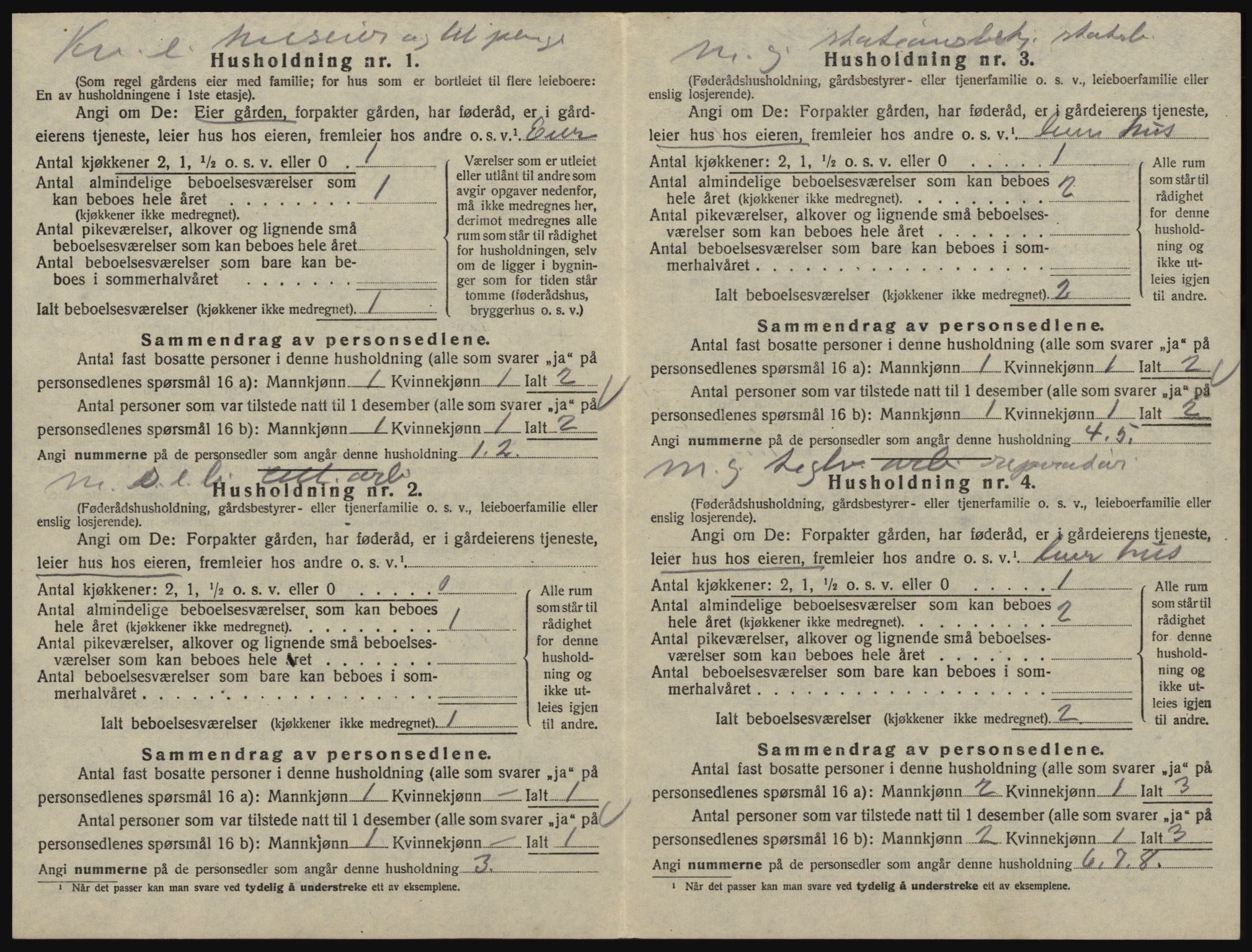 SAO, 1920 census for Glemmen, 1920, p. 1126