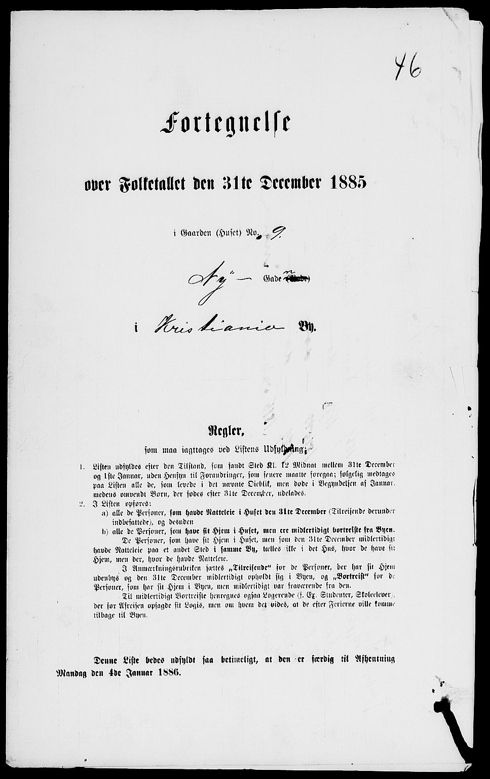 RA, 1885 census for 0301 Kristiania, 1885, p. 305
