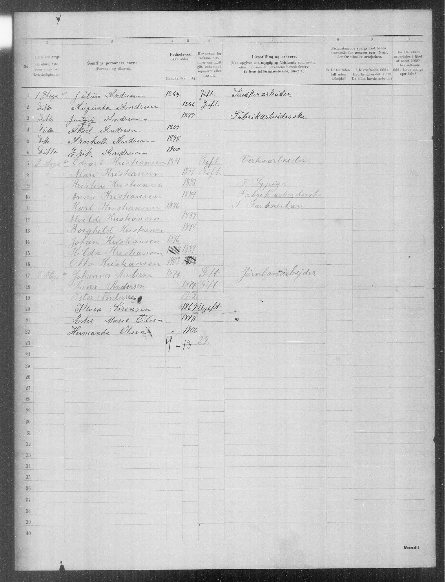 OBA, Municipal Census 1902 for Kristiania, 1902, p. 22570