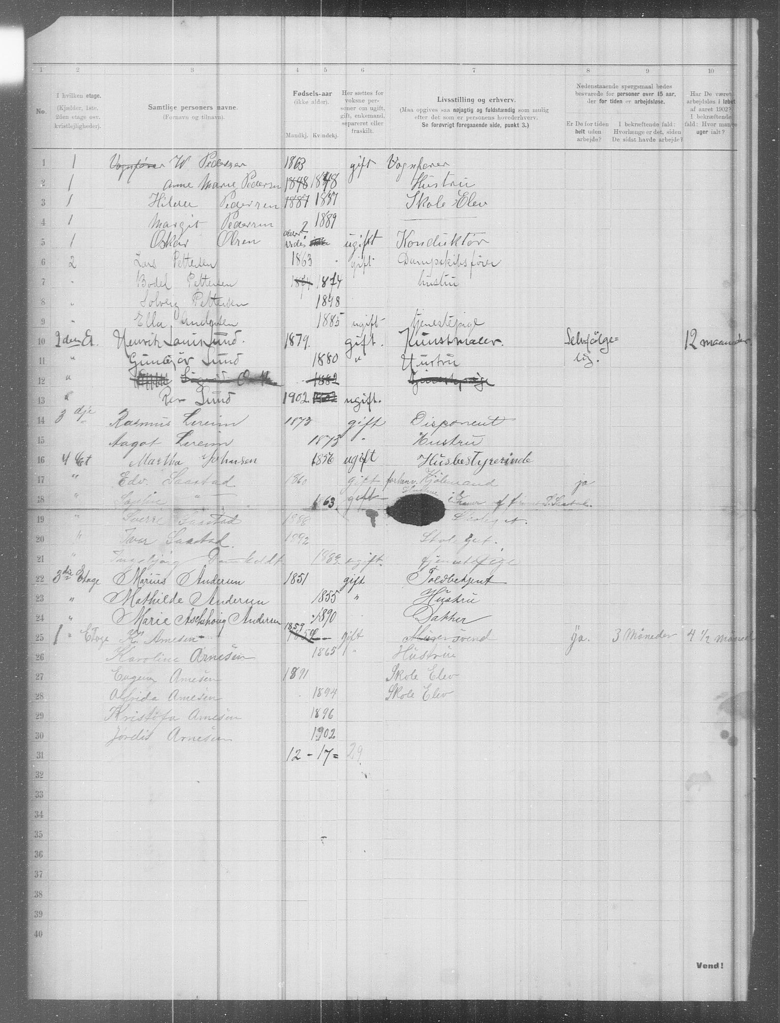 OBA, Municipal Census 1902 for Kristiania, 1902, p. 8541