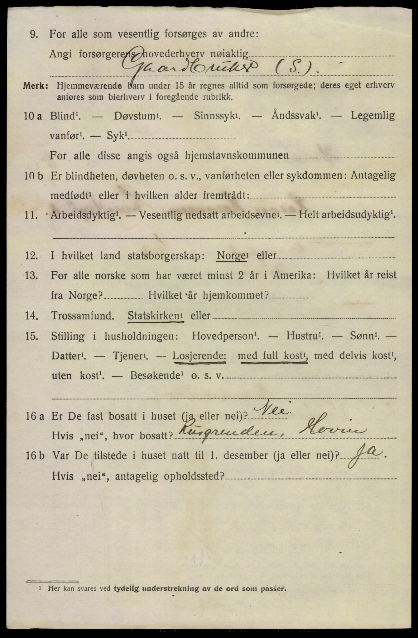 SAKO, 1920 census for Hovin, 1920, p. 1736