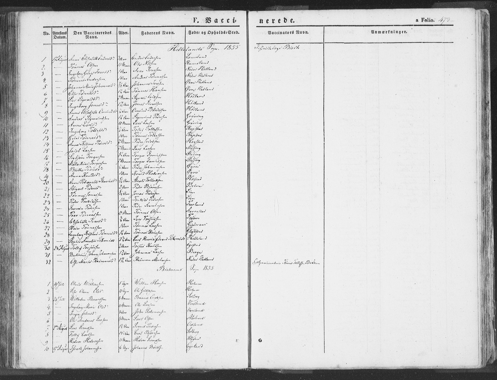 Helleland sokneprestkontor, SAST/A-101810: Parish register (official) no. A 6.2, 1834-1863, p. 473