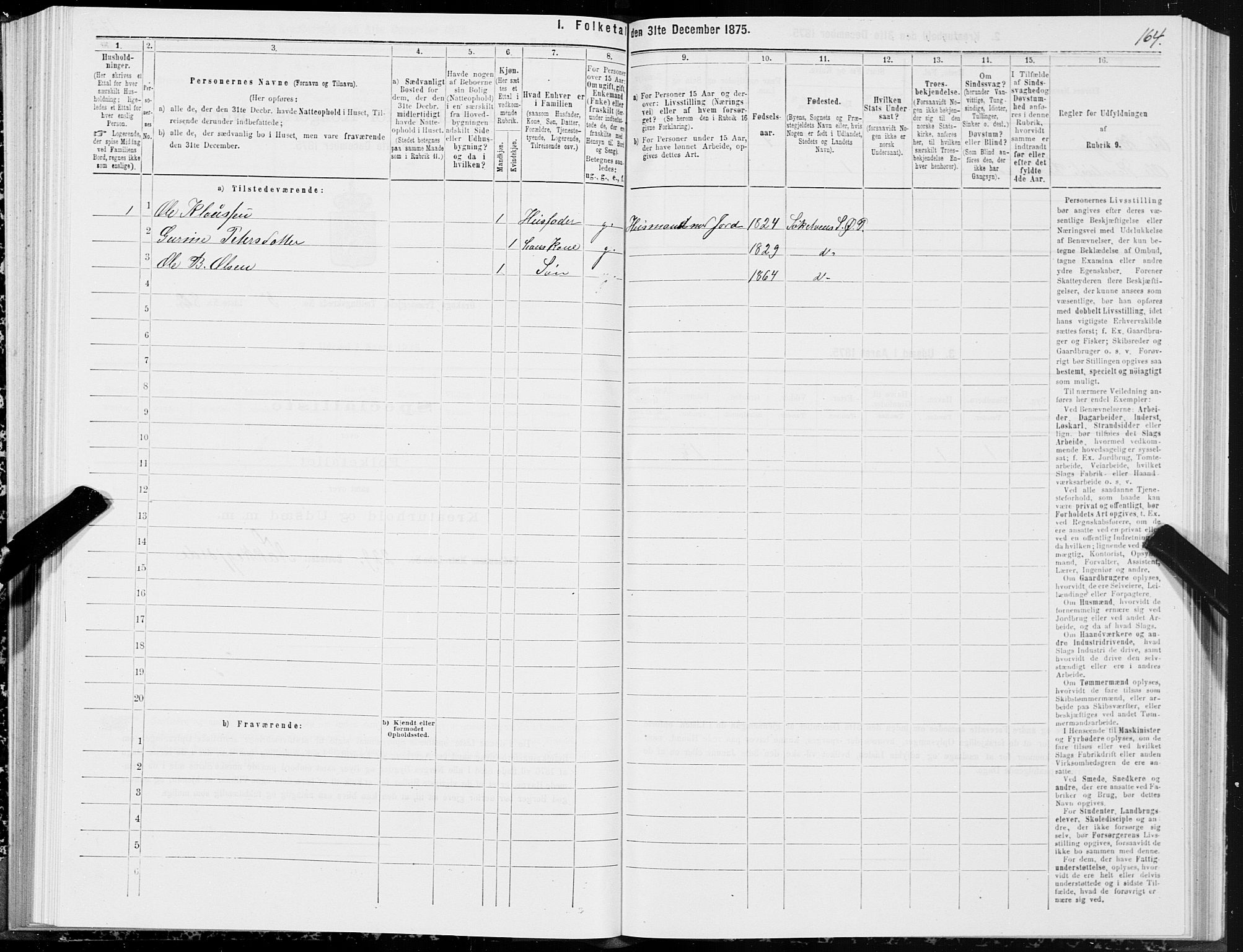 SAT, 1875 census for 1527P Ørskog, 1875, p. 4164