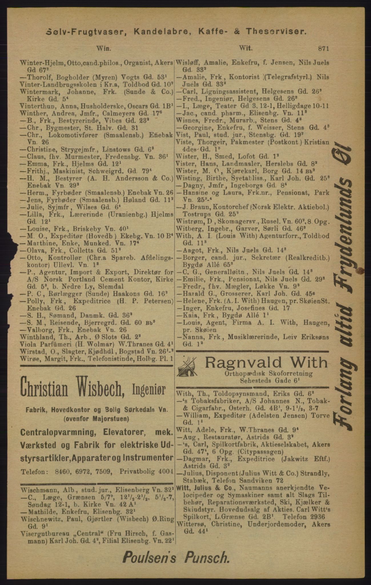 Kristiania/Oslo adressebok, PUBL/-, 1905, p. 871