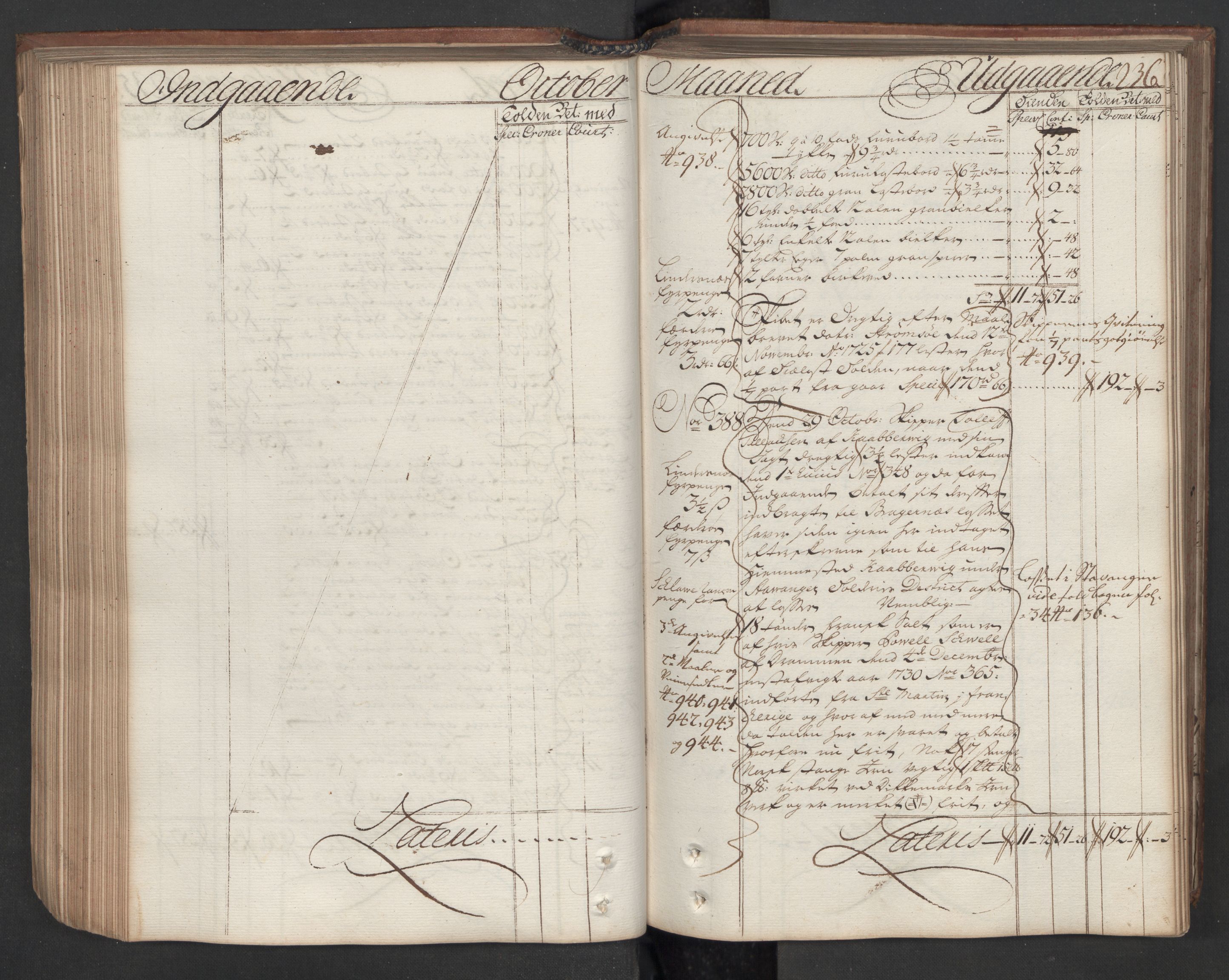 Generaltollkammeret, tollregnskaper, AV/RA-EA-5490/R08/L0009/0001: Tollregnskaper Drammen / Hovedtollbok, 1731, p. 235b-236a