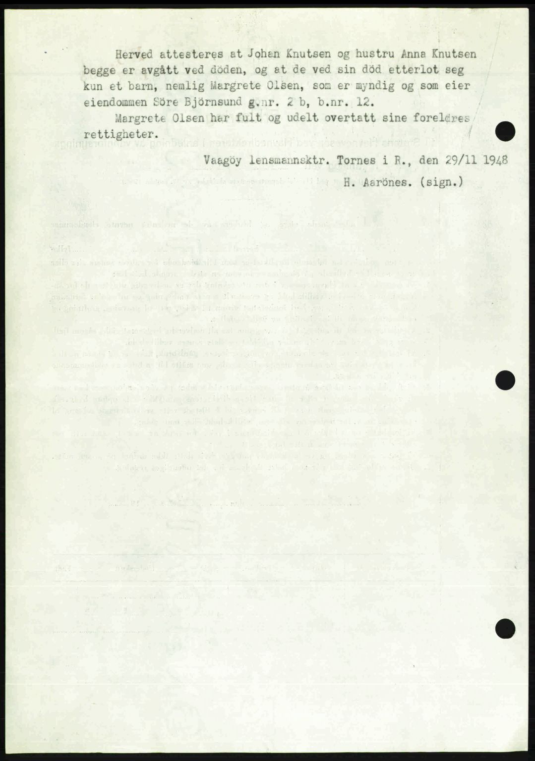 Romsdal sorenskriveri, AV/SAT-A-4149/1/2/2C: Mortgage book no. A28, 1948-1949, Diary no: : 3323/1948