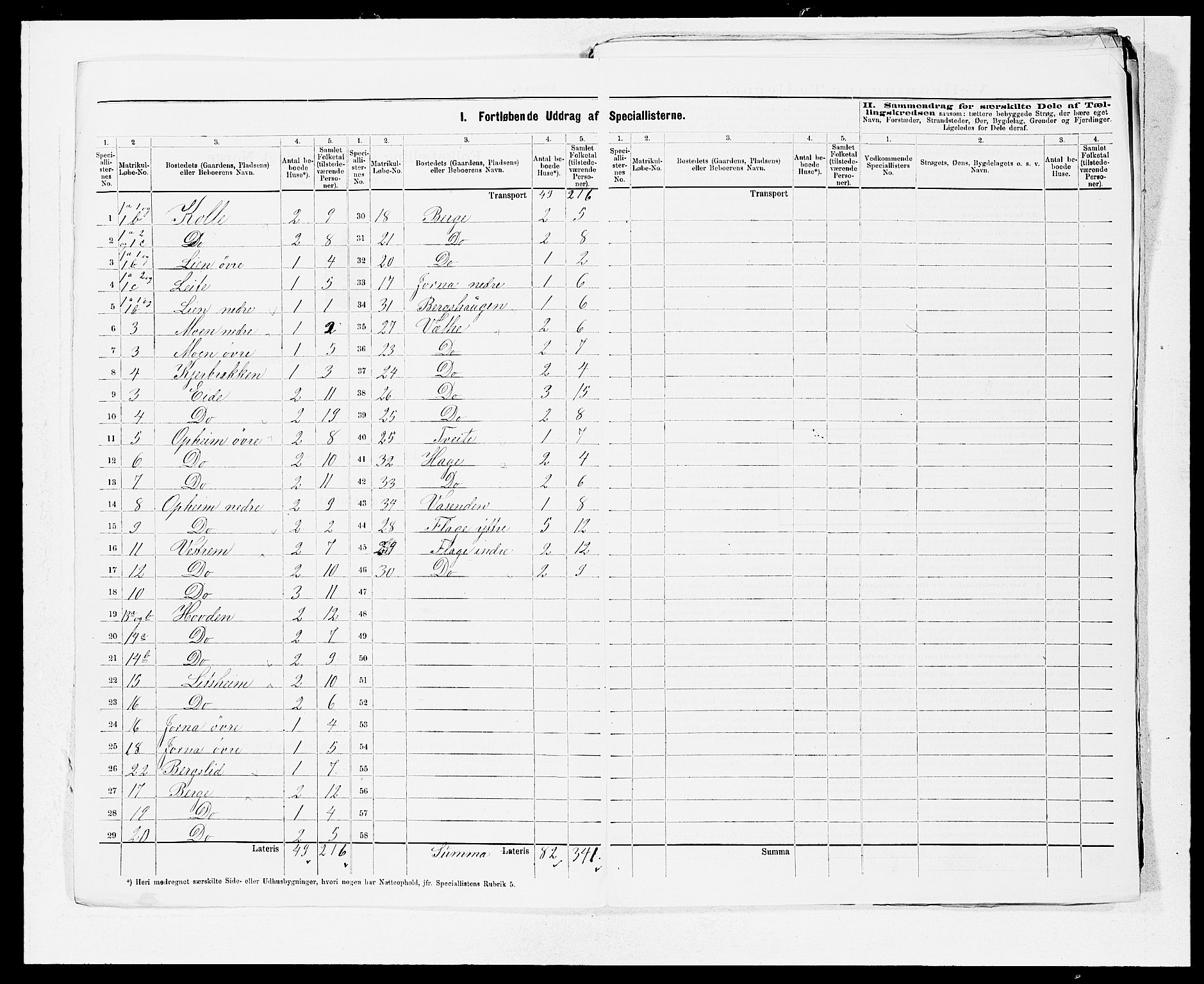 SAB, 1875 census for 1235P Voss, 1875, p. 3