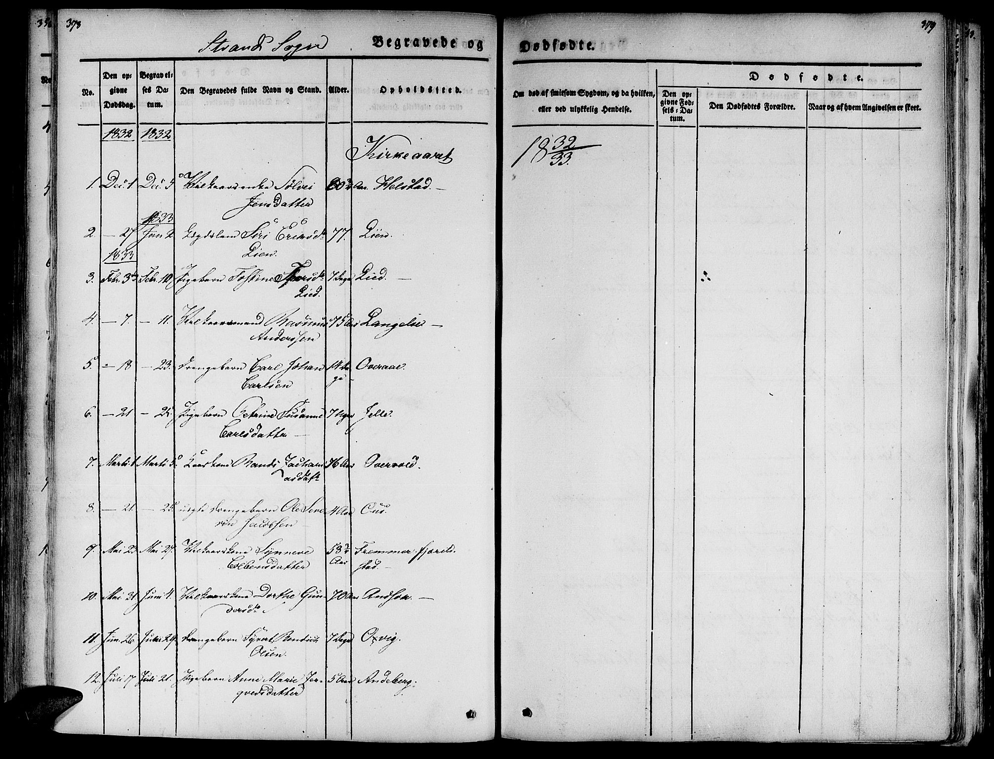 Ministerialprotokoller, klokkerbøker og fødselsregistre - Møre og Romsdal, AV/SAT-A-1454/520/L0274: Parish register (official) no. 520A04, 1827-1864, p. 378-379