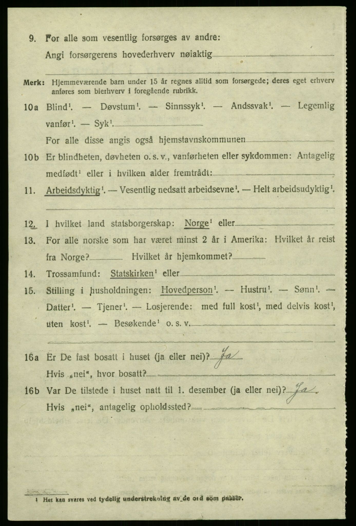 SAB, 1920 census for Manger, 1920, p. 7461