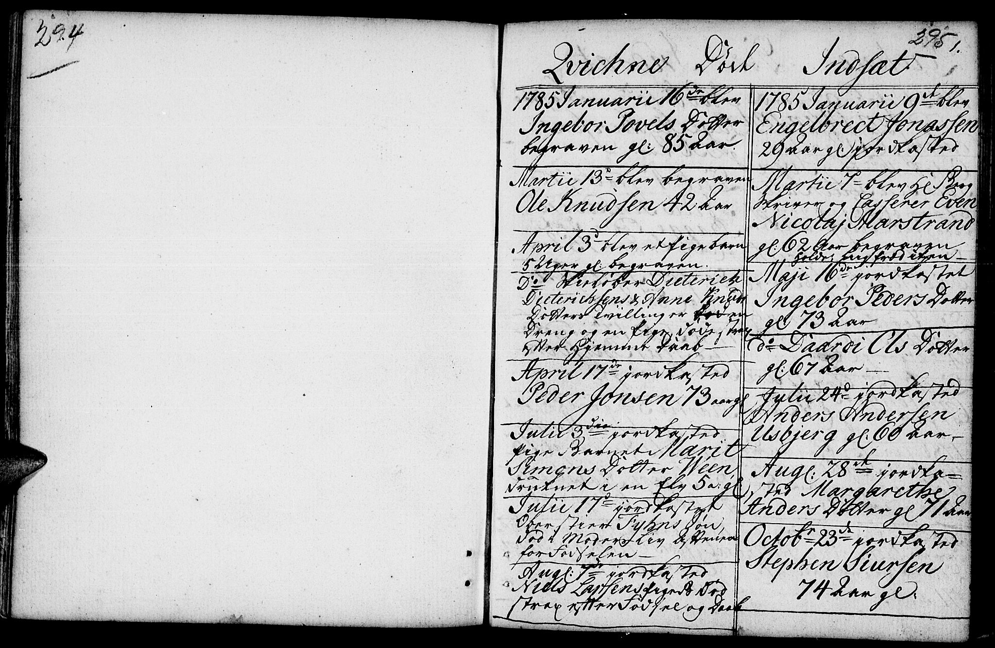 Kvikne prestekontor, SAH/PREST-064/H/Ha/Haa/L0003: Parish register (official) no. 3, 1785-1814, p. 294-295