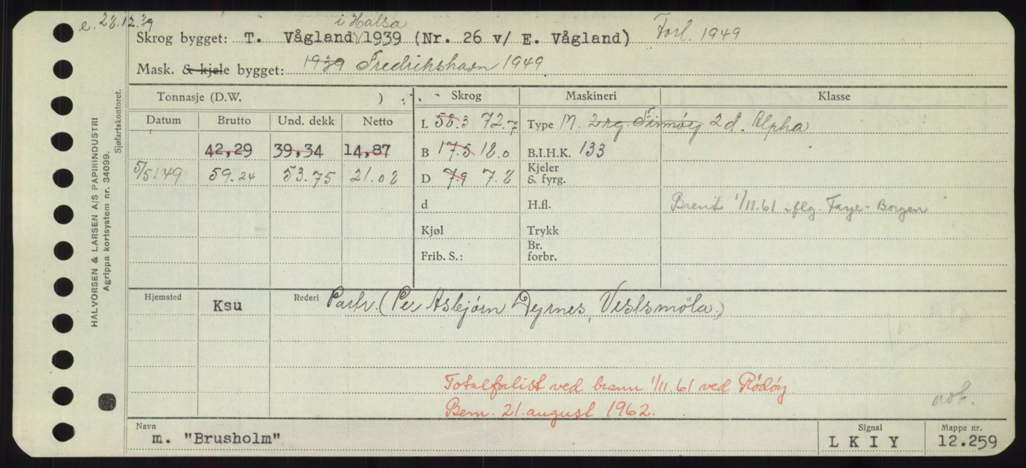 Sjøfartsdirektoratet med forløpere, Skipsmålingen, RA/S-1627/H/Hd/L0005: Fartøy, Br-Byg, p. 441