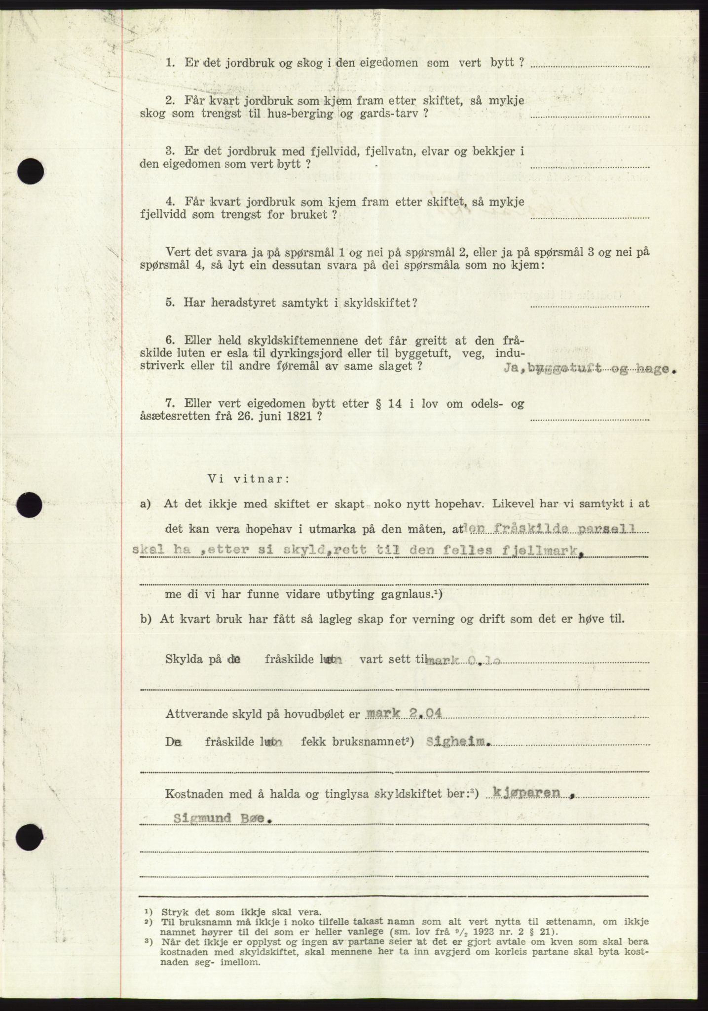 Søre Sunnmøre sorenskriveri, AV/SAT-A-4122/1/2/2C/L0094: Mortgage book no. 20A, 1953-1953, Diary no: : 292/1953