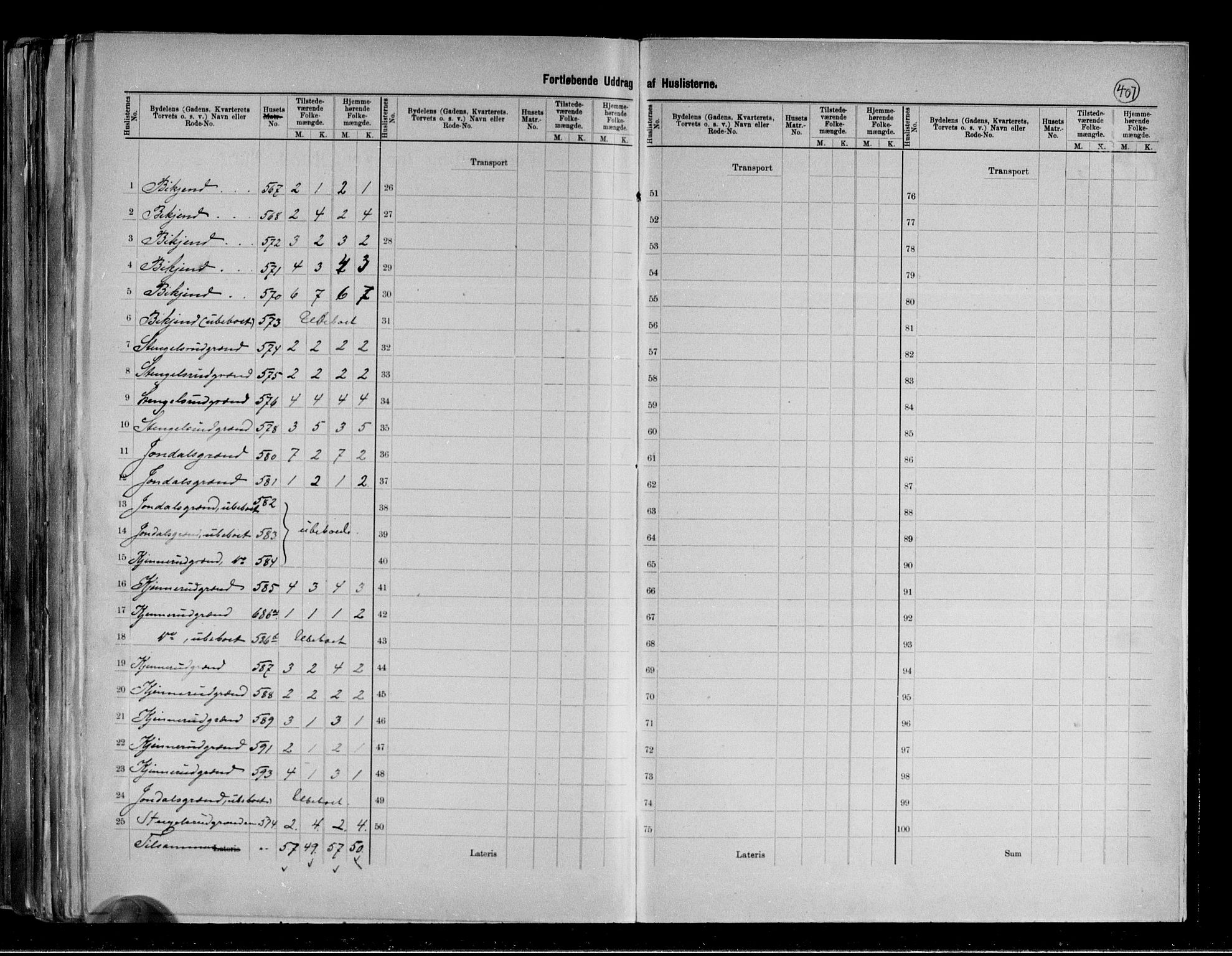 RA, 1891 census for 0604 Kongsberg, 1891, p. 25