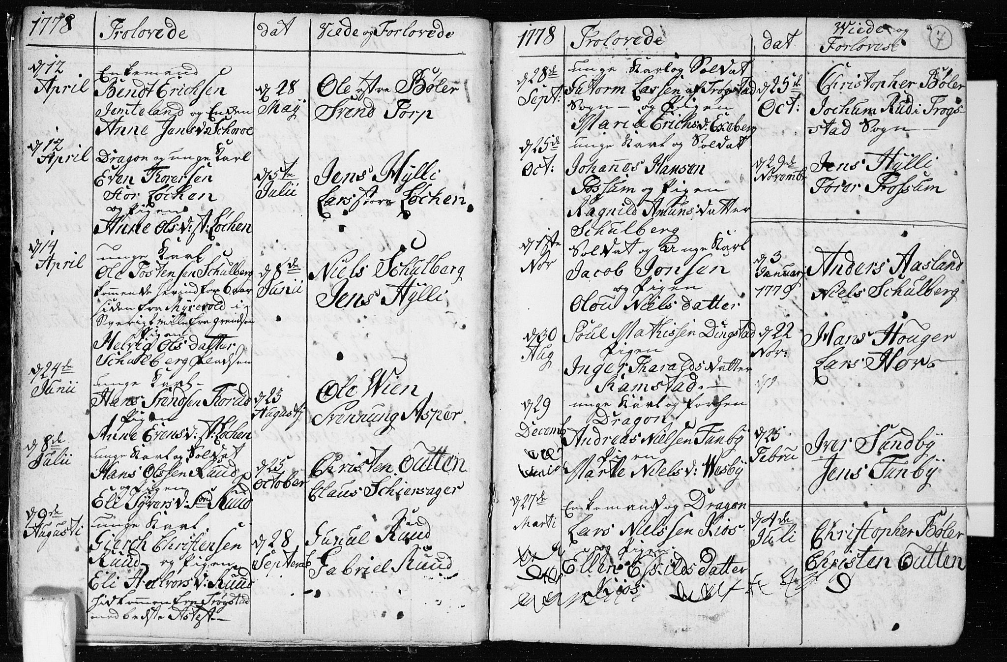 Spydeberg prestekontor Kirkebøker, AV/SAO-A-10924/F/Fa/L0003: Parish register (official) no. I 3, 1778-1814, p. 7