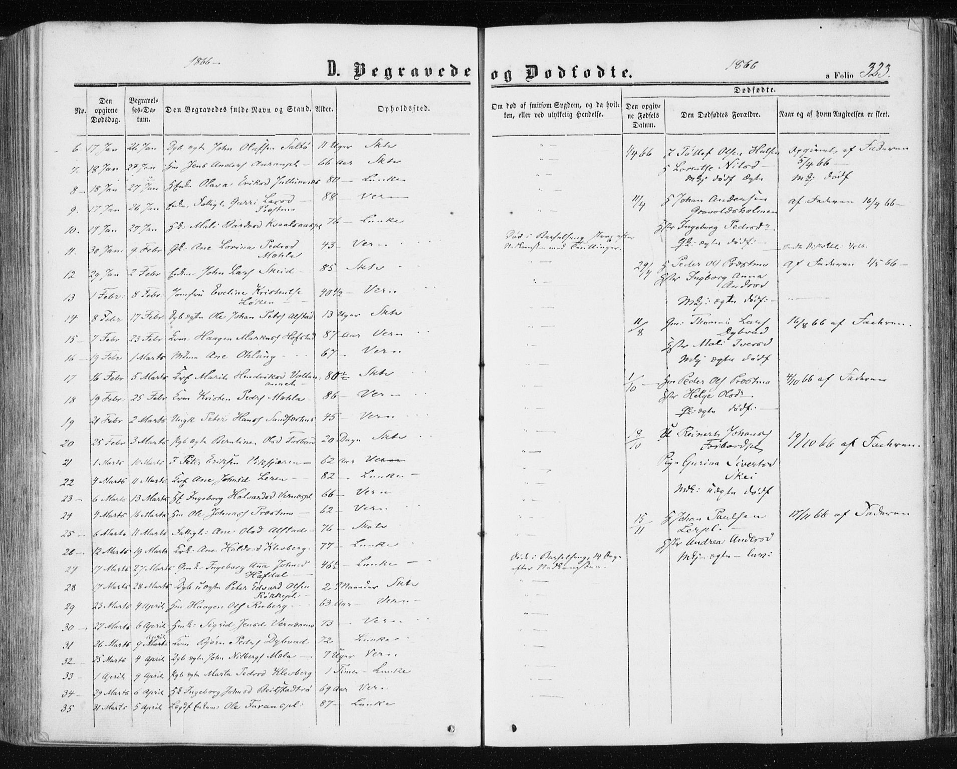 Ministerialprotokoller, klokkerbøker og fødselsregistre - Nord-Trøndelag, AV/SAT-A-1458/709/L0075: Parish register (official) no. 709A15, 1859-1870, p. 323