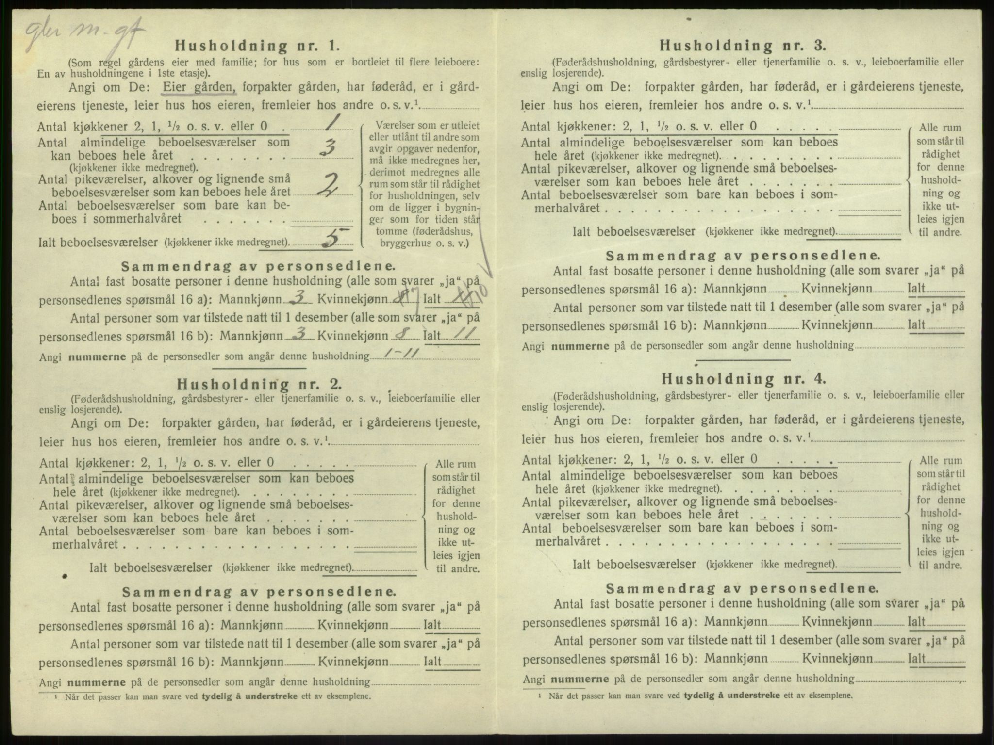 SAB, 1920 census for Vevring, 1920, p. 193