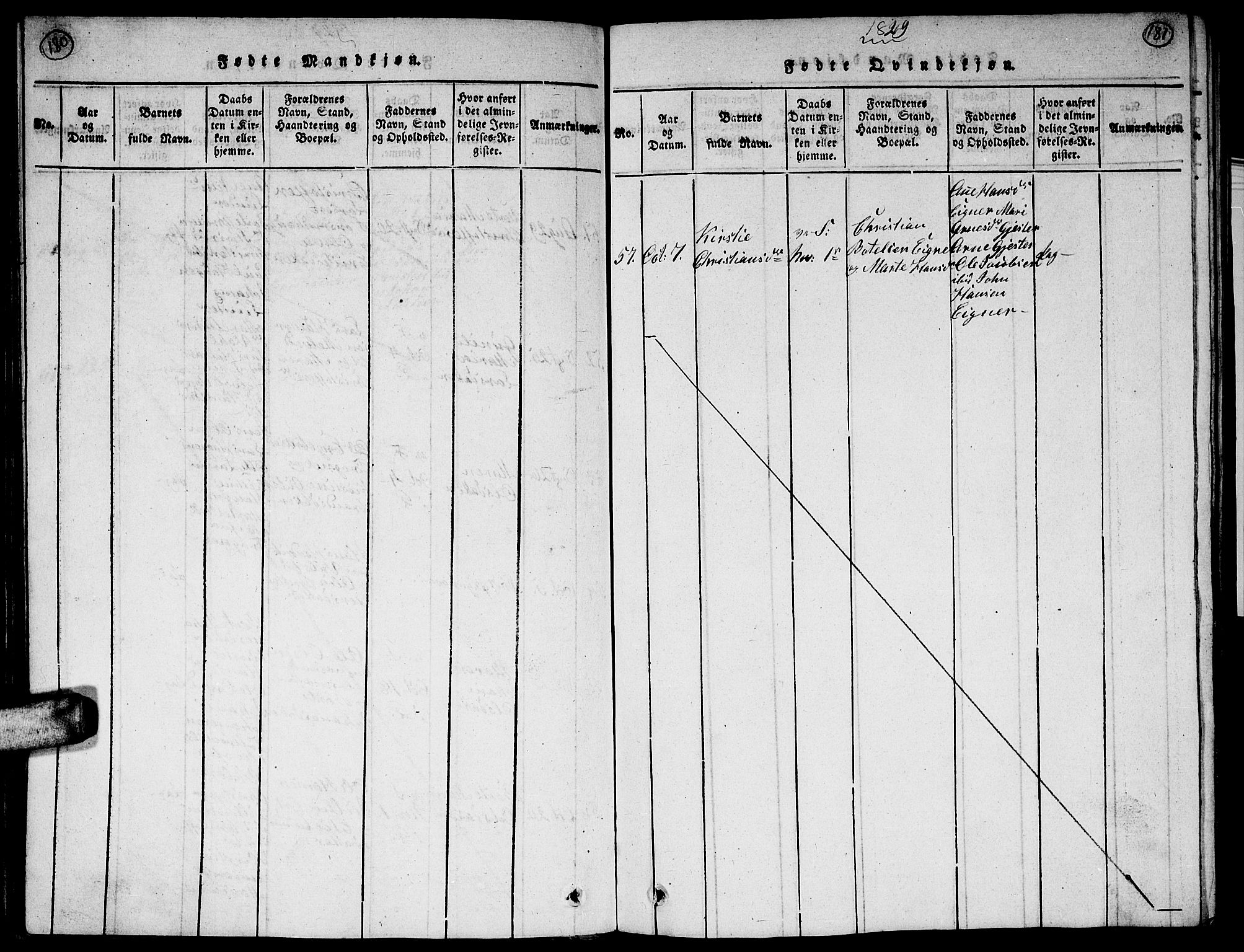 Sørum prestekontor Kirkebøker, AV/SAO-A-10303/G/Ga/L0001: Parish register (copy) no. I 1, 1814-1829, p. 180-181