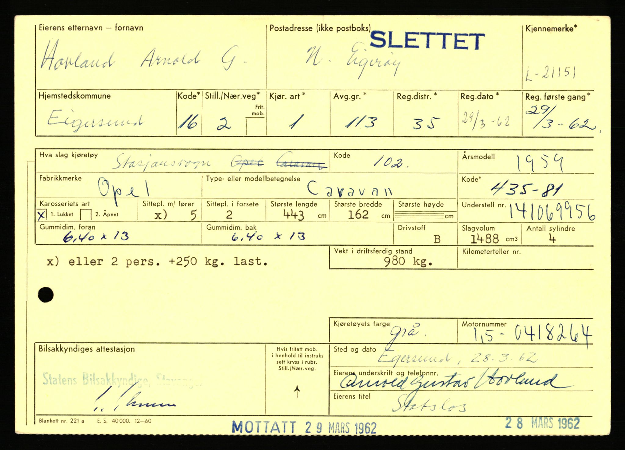 Stavanger trafikkstasjon, AV/SAST-A-101942/0/F/L0037: L-20500 - L-21499, 1930-1971, p. 1781