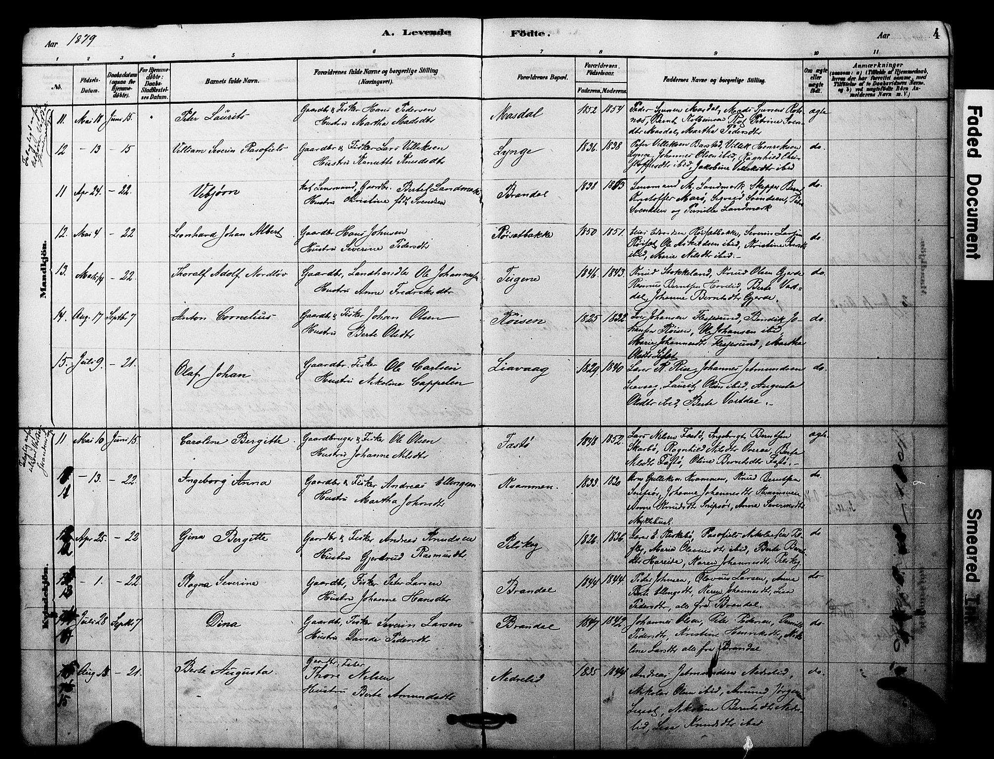Ministerialprotokoller, klokkerbøker og fødselsregistre - Møre og Romsdal, SAT/A-1454/510/L0122: Parish register (official) no. 510A02, 1878-1897, p. 4