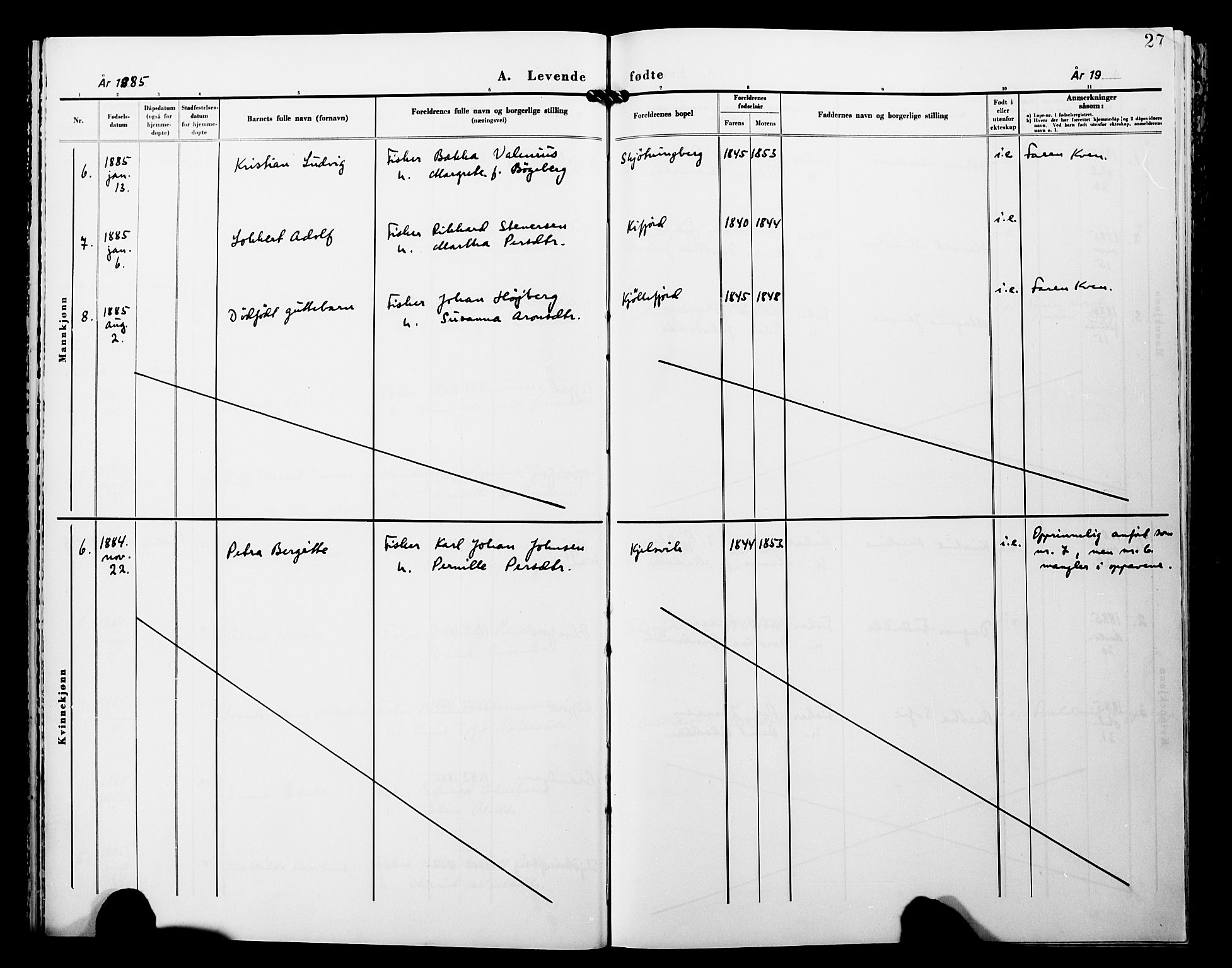 Lebesby sokneprestkontor, AV/SATØ-S-1353/H/Ha/L0005kirke: Parish register (official) no. 5, 1870-1902, p. 27