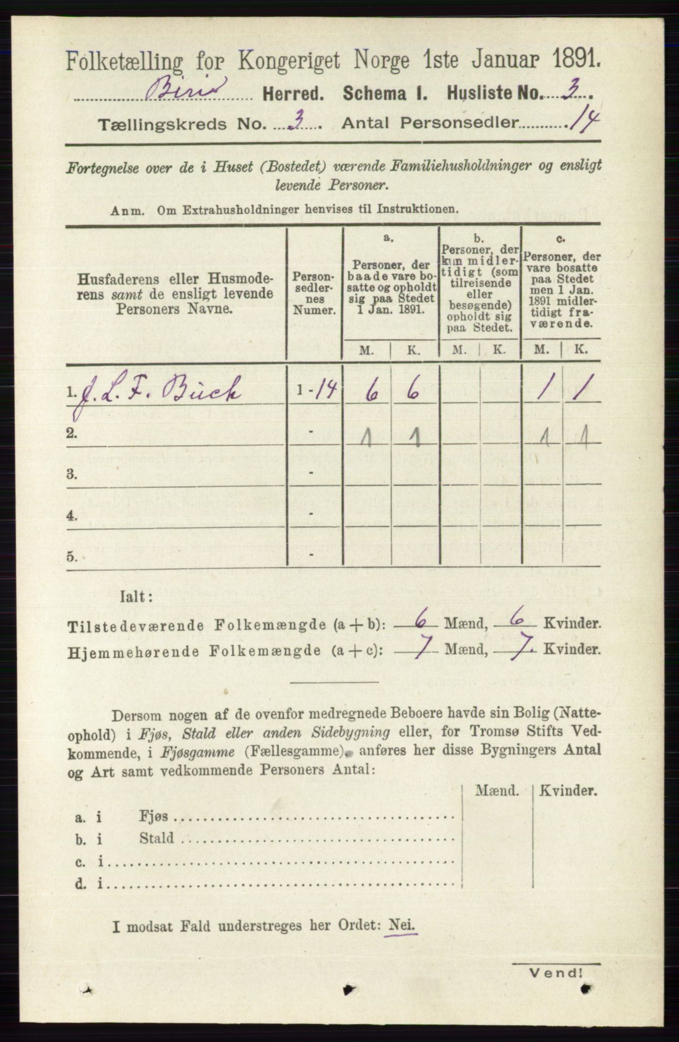 RA, 1891 census for 0525 Biri, 1891, p. 832