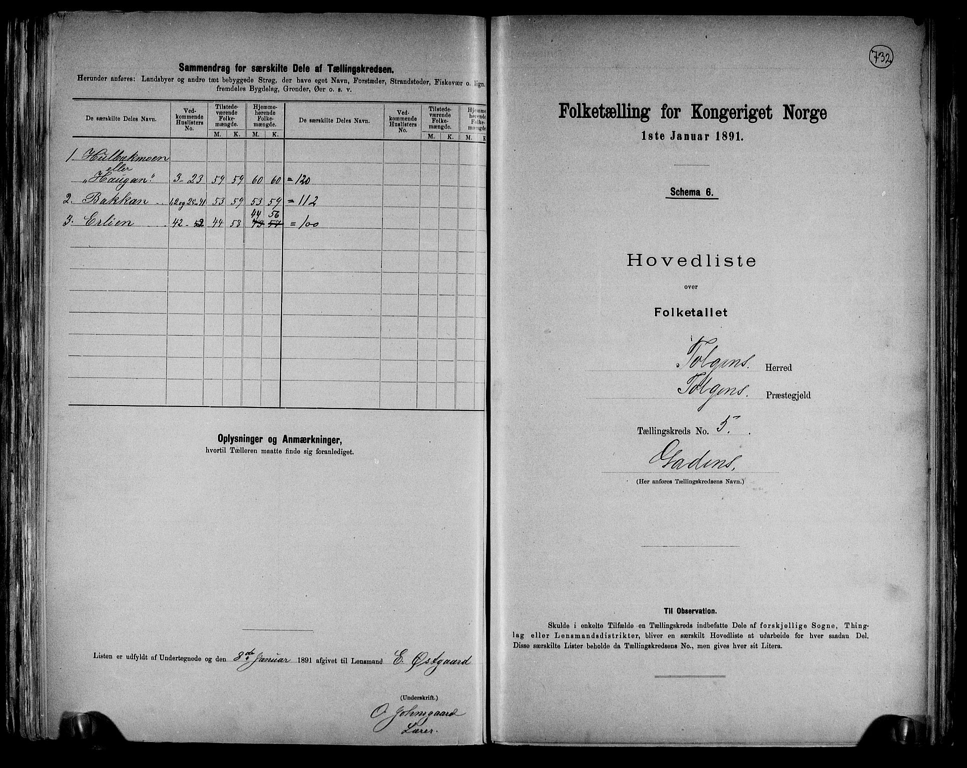 RA, 1891 census for 0436 Tolga, 1891, p. 17