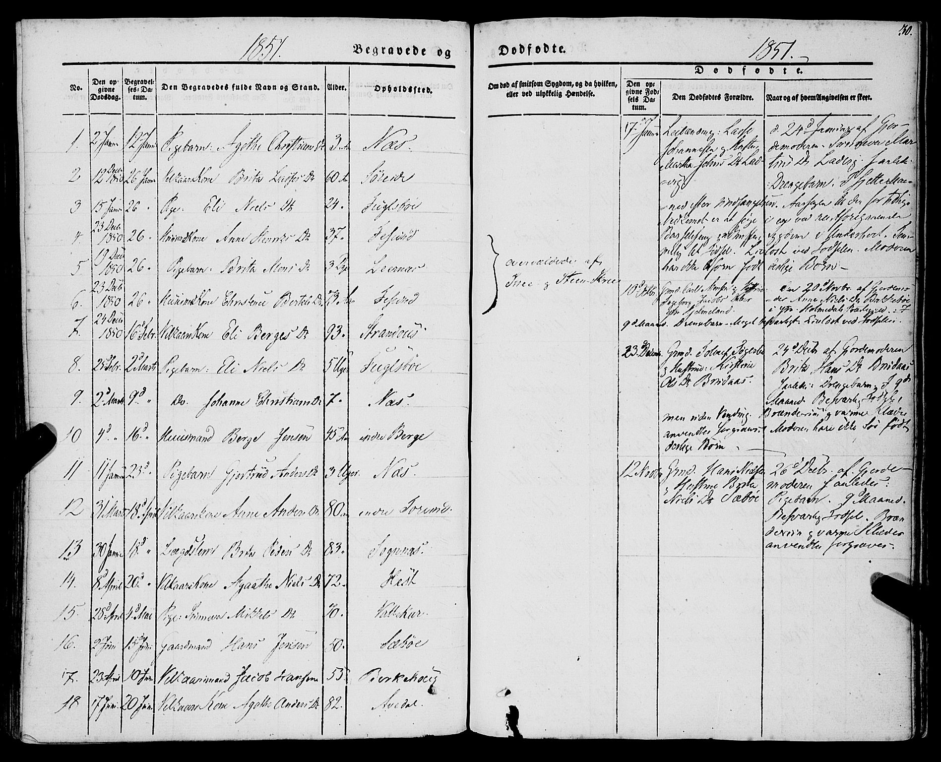 Lavik sokneprestembete, SAB/A-80901: Parish register (official) no. A 3, 1843-1863, p. 30