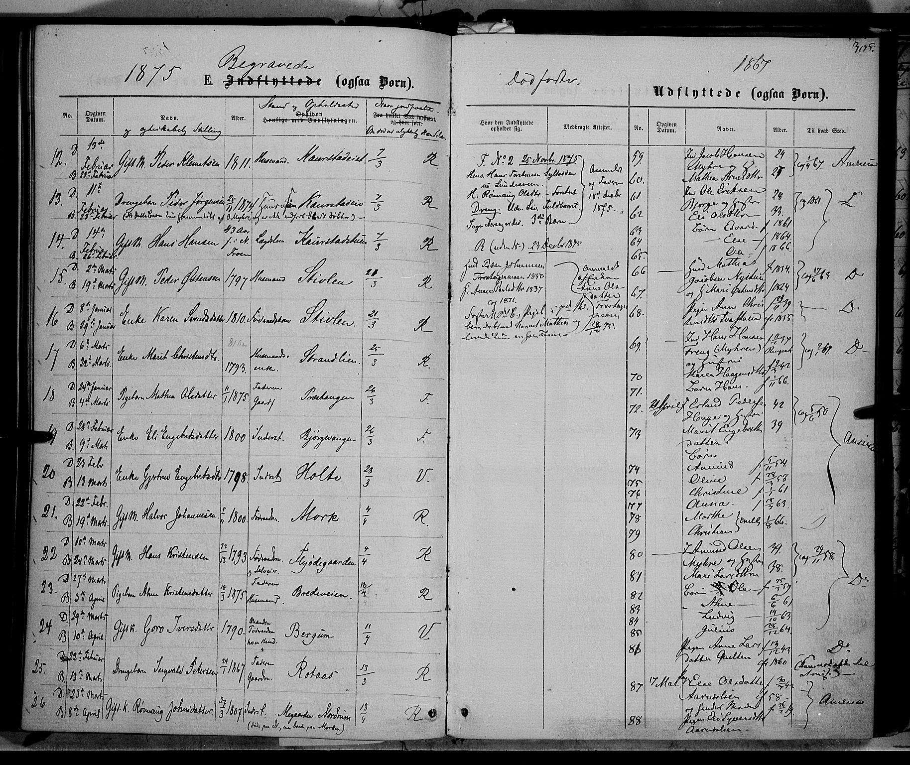 Ringebu prestekontor, SAH/PREST-082/H/Ha/Haa/L0007: Parish register (official) no. 7, 1860-1877, p. 305