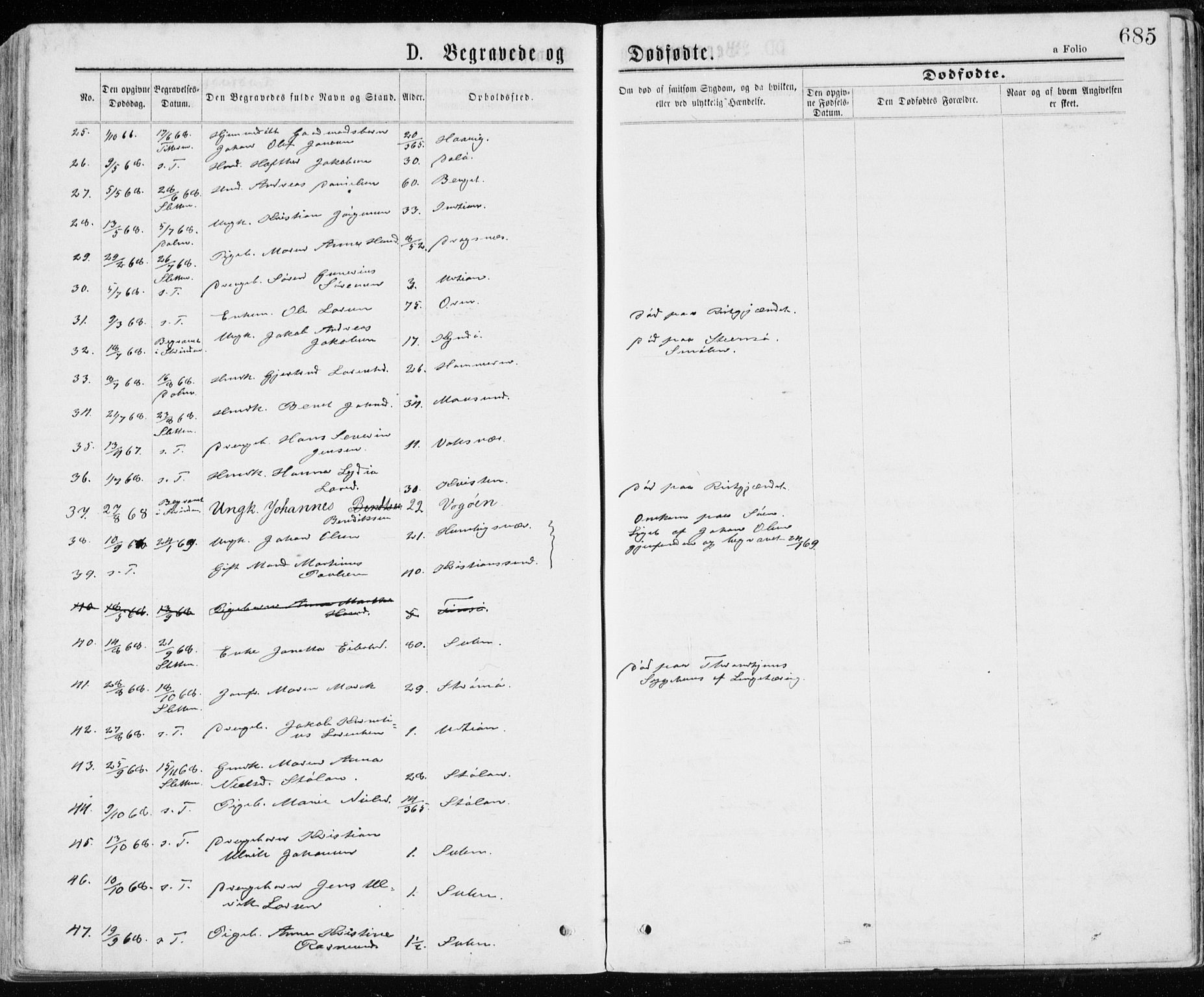 Ministerialprotokoller, klokkerbøker og fødselsregistre - Sør-Trøndelag, SAT/A-1456/640/L0576: Parish register (official) no. 640A01, 1846-1876, p. 685