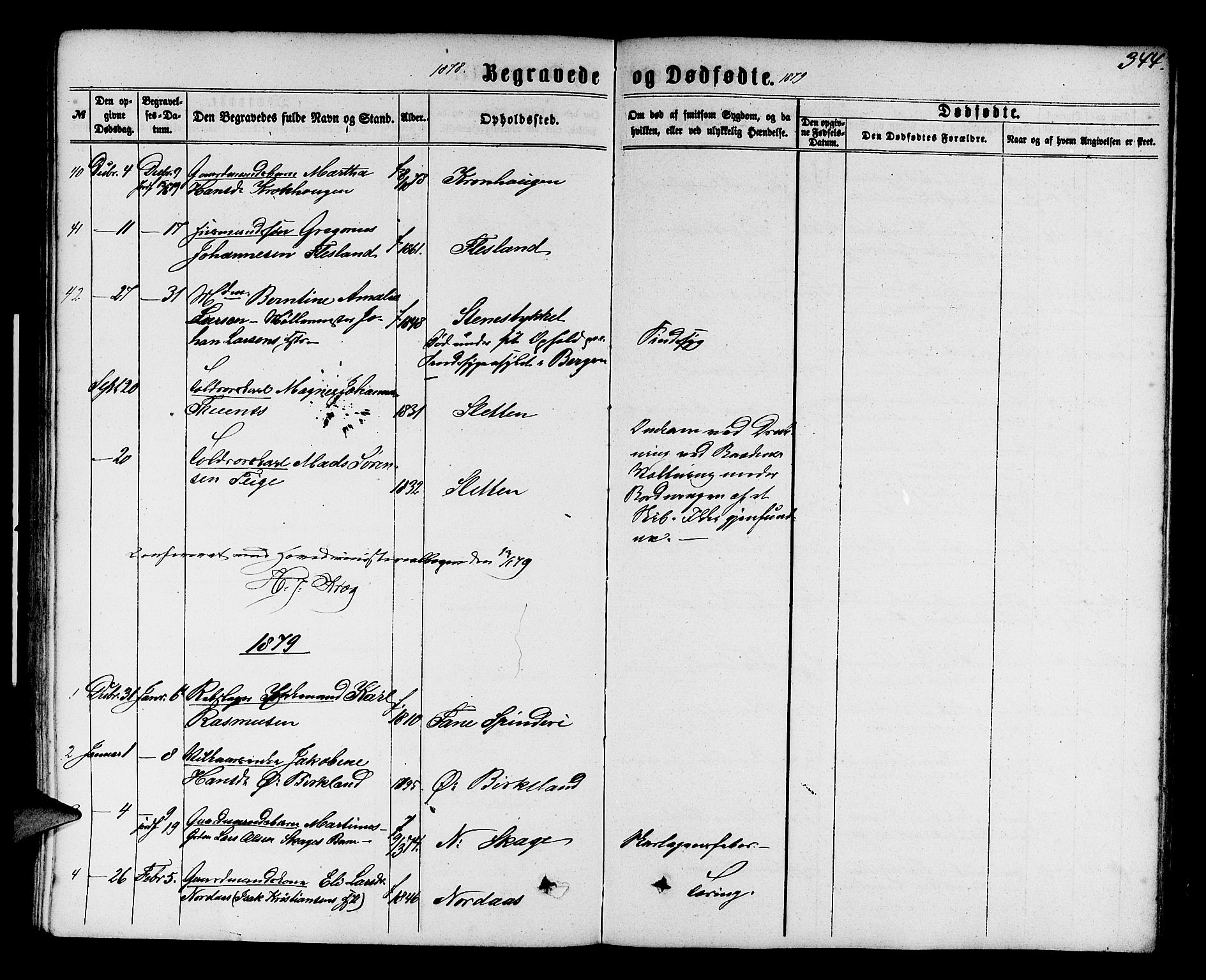 Fana Sokneprestembete, SAB/A-75101/H/Hab/Habb/L0003: Parish register (copy) no. B 3, 1861-1888, p. 344