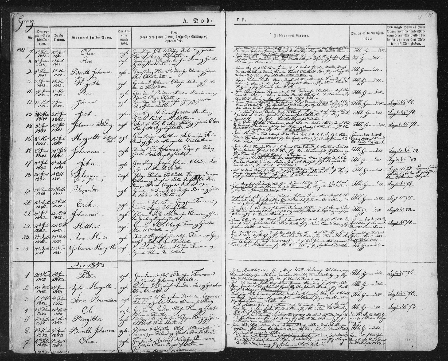 Ministerialprotokoller, klokkerbøker og fødselsregistre - Nord-Trøndelag, SAT/A-1458/758/L0513: Parish register (official) no. 758A02 /1, 1839-1868, p. 4