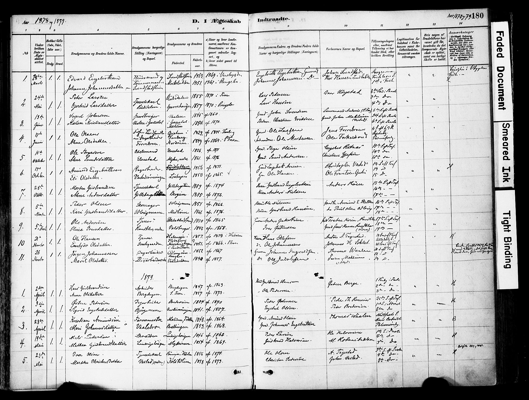 Ringebu prestekontor, SAH/PREST-082/H/Ha/Haa/L0008: Parish register (official) no. 8, 1878-1898, p. 180