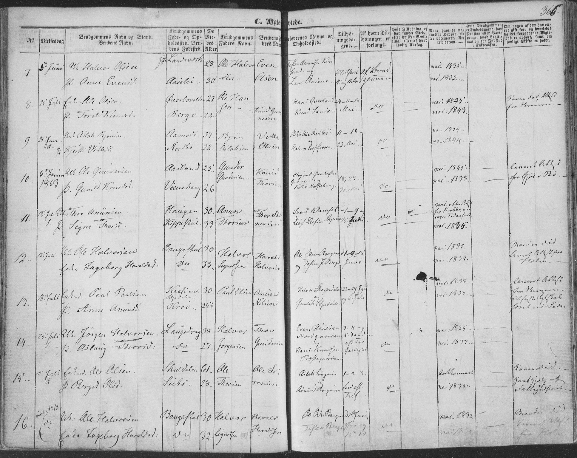 Seljord kirkebøker, SAKO/A-20/F/Fa/L012b: Parish register (official) no. I 12B, 1850-1865, p. 366