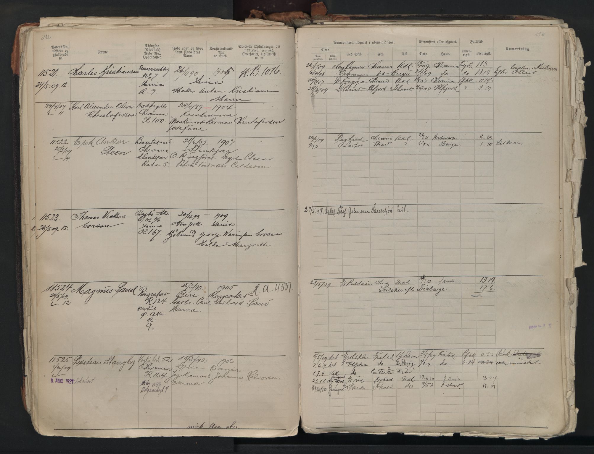 Oslo sjømannskontor, AV/SAO-A-10595/F/Fb/L0001: Annotasjonsrulle, 1908-1938, p. 212-213