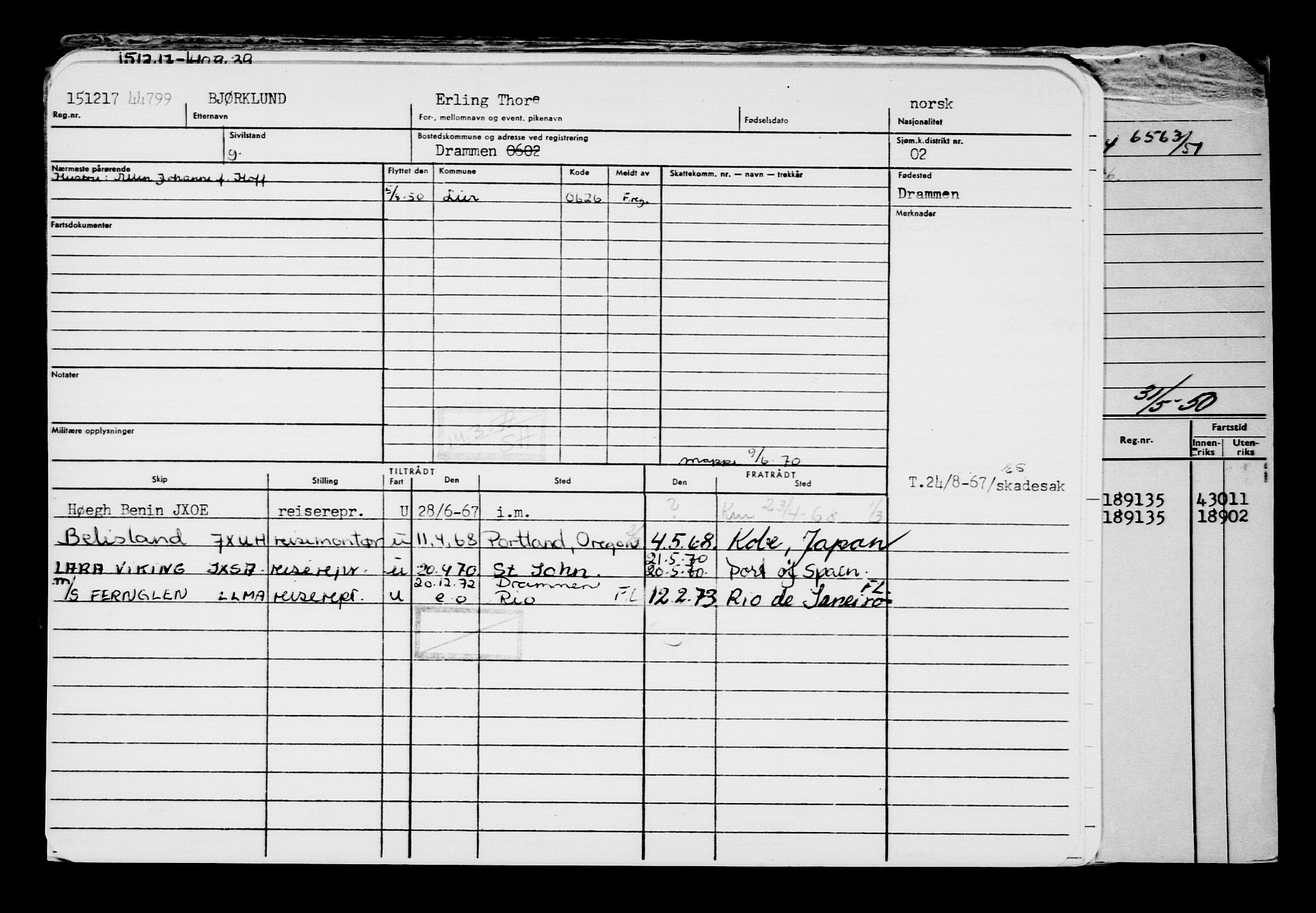 Direktoratet for sjømenn, AV/RA-S-3545/G/Gb/L0154: Hovedkort, 1917-1918, p. 1