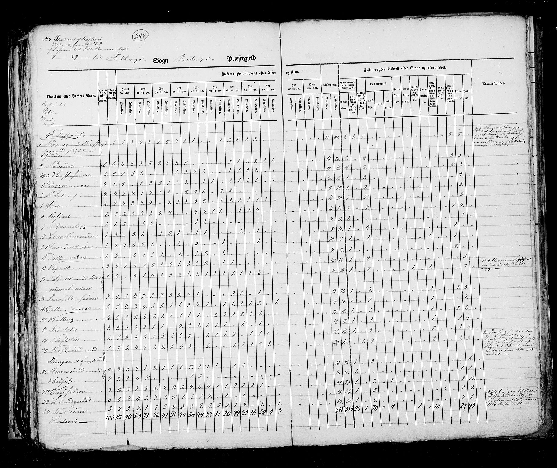 RA, Census 1825, vol. 6: Kristians amt, 1825, p. 248