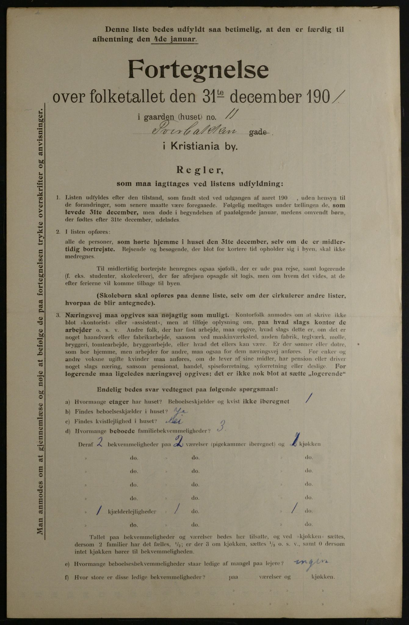 OBA, Municipal Census 1901 for Kristiania, 1901, p. 18056