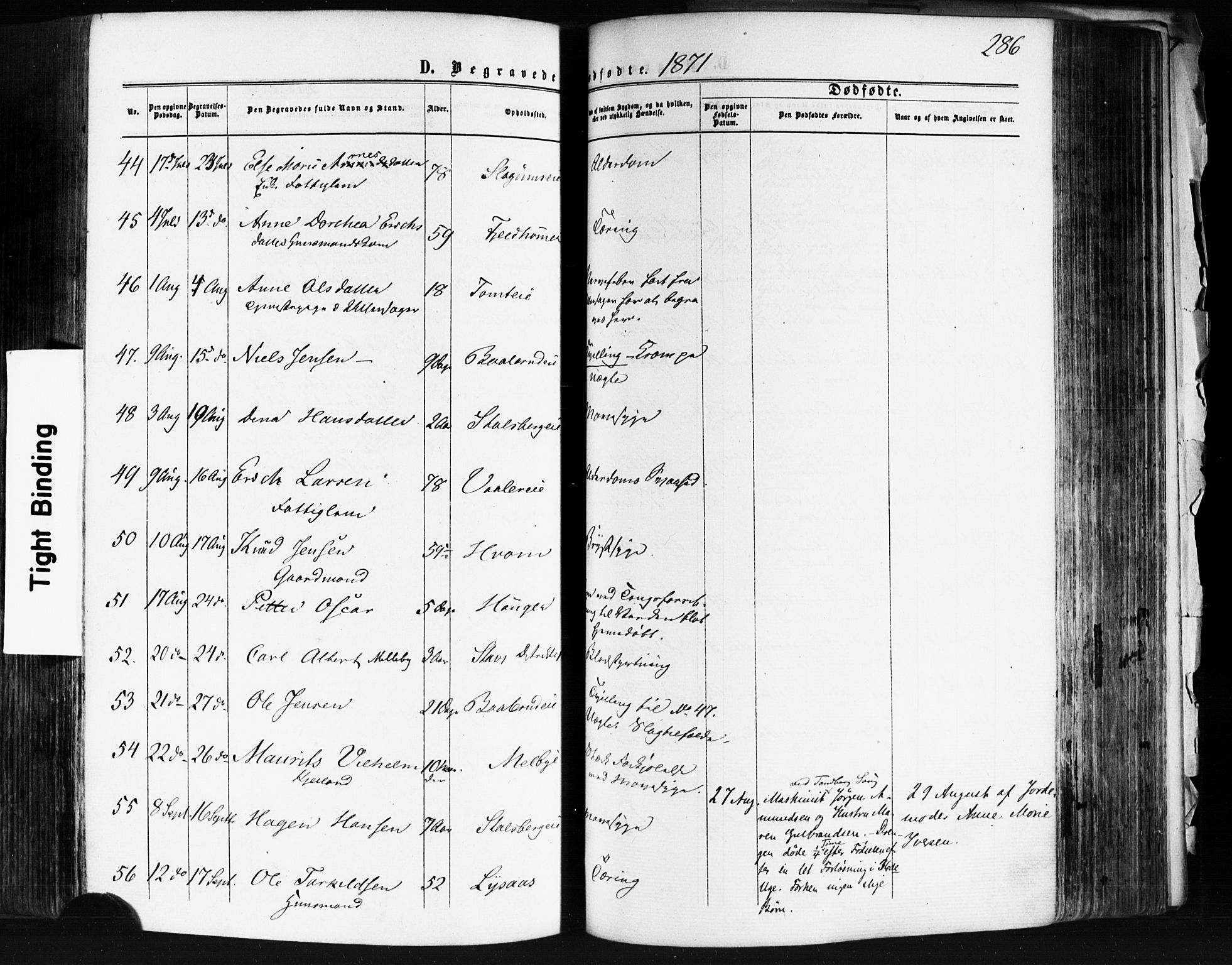 Skedsmo prestekontor Kirkebøker, AV/SAO-A-10033a/F/Fa/L0011: Parish register (official) no. I 11, 1866-1876, p. 286