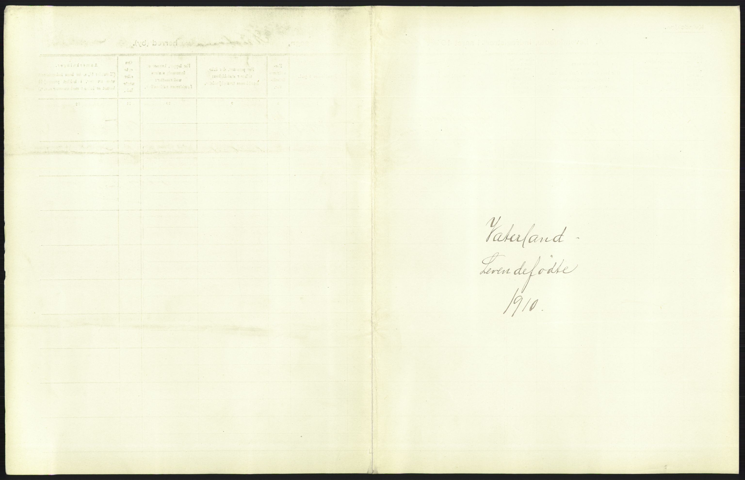 Statistisk sentralbyrå, Sosiodemografiske emner, Befolkning, RA/S-2228/D/Df/Dfa/Dfah/L0007: Kristiania: Levendefødte kvinner., 1910, p. 161