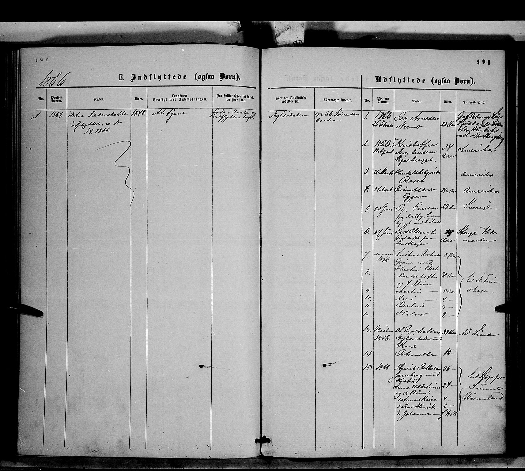 Trysil prestekontor, SAH/PREST-046/H/Ha/Haa/L0006: Parish register (official) no. 6, 1866-1873, p. 191