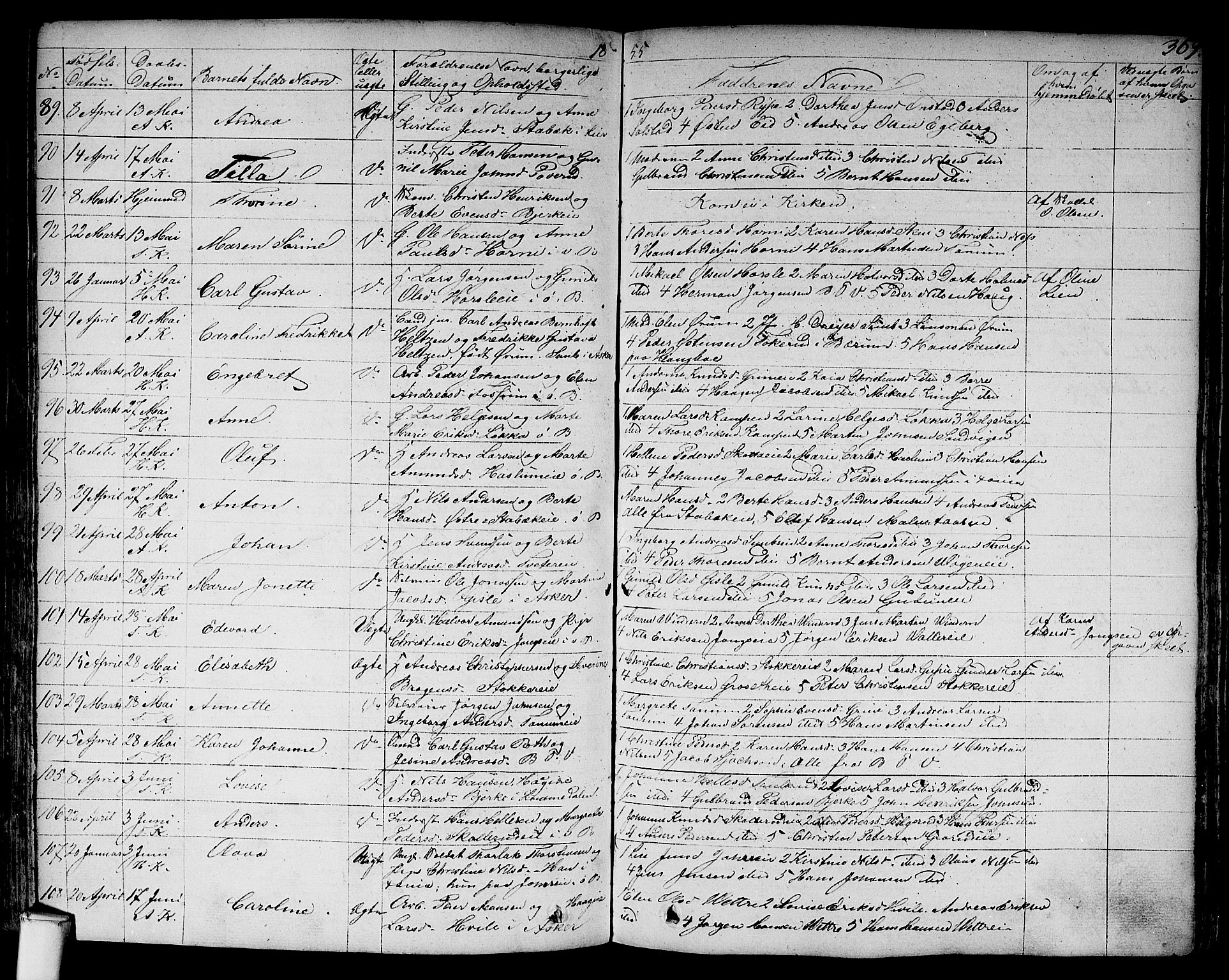 Asker prestekontor Kirkebøker, AV/SAO-A-10256a/F/Fa/L0007: Parish register (official) no. I 7, 1825-1864, p. 359