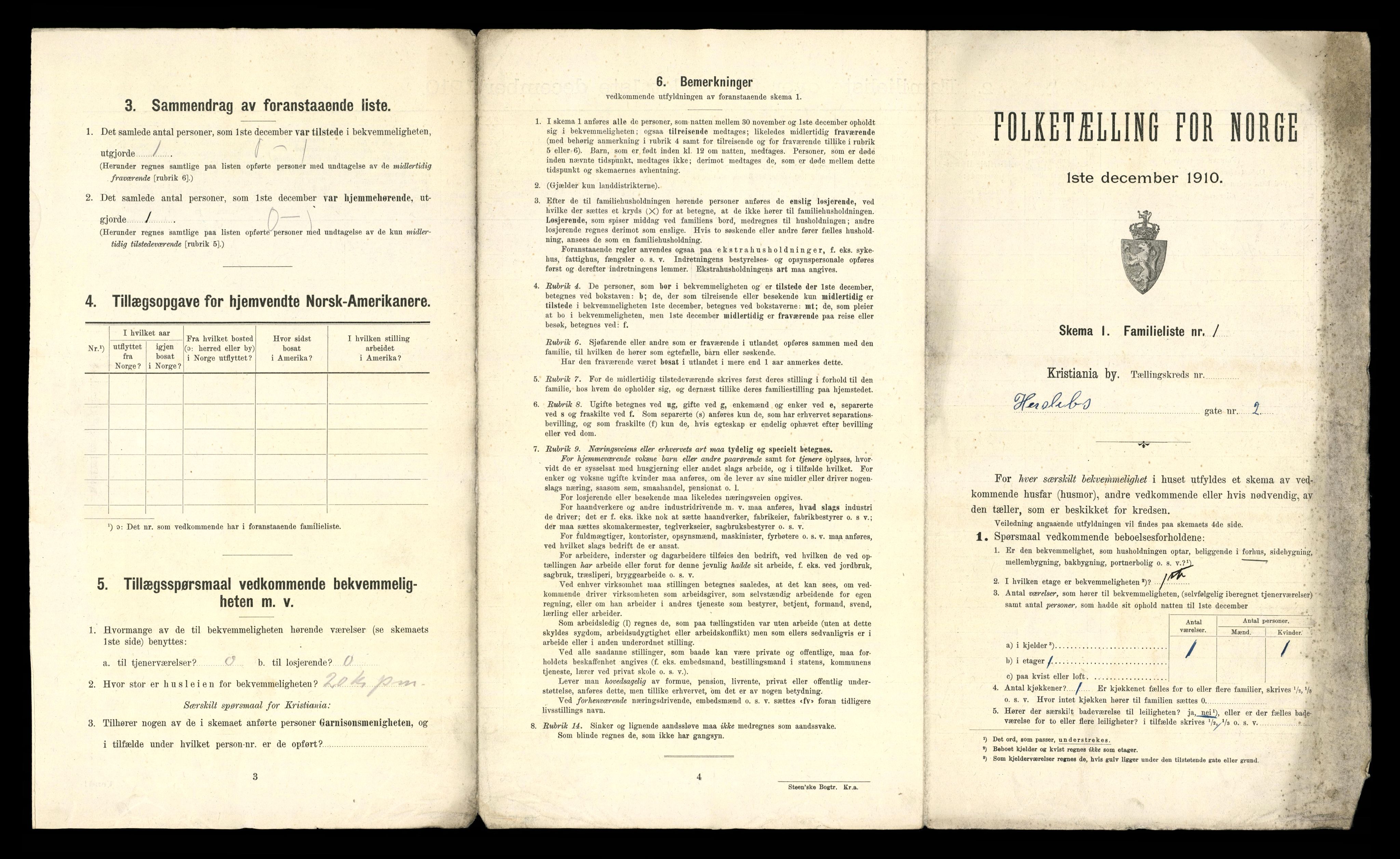 RA, 1910 census for Kristiania, 1910, p. 38263