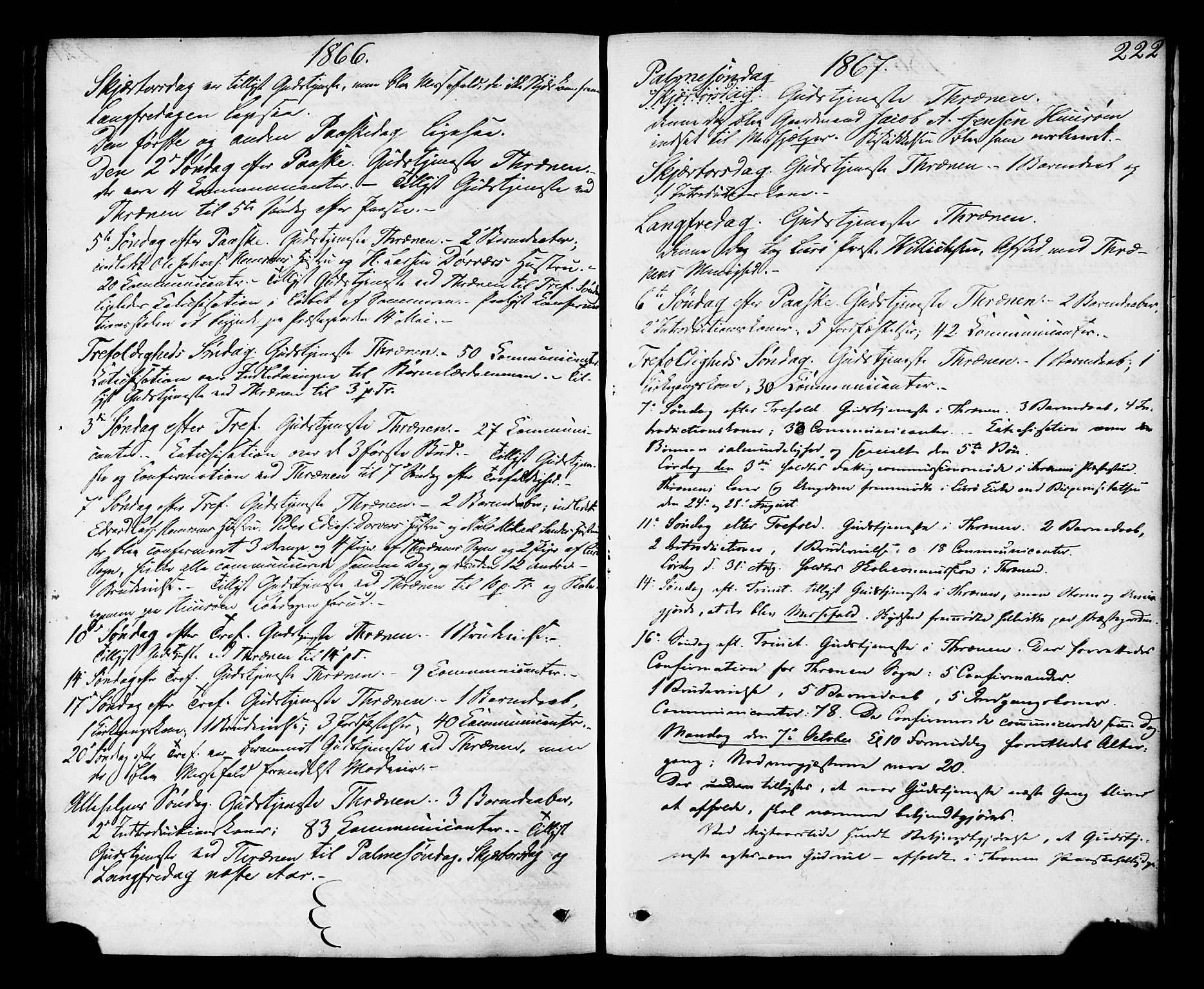 Ministerialprotokoller, klokkerbøker og fødselsregistre - Nordland, SAT/A-1459/840/L0579: Parish register (official) no. 840A01, 1863-1887, p. 222