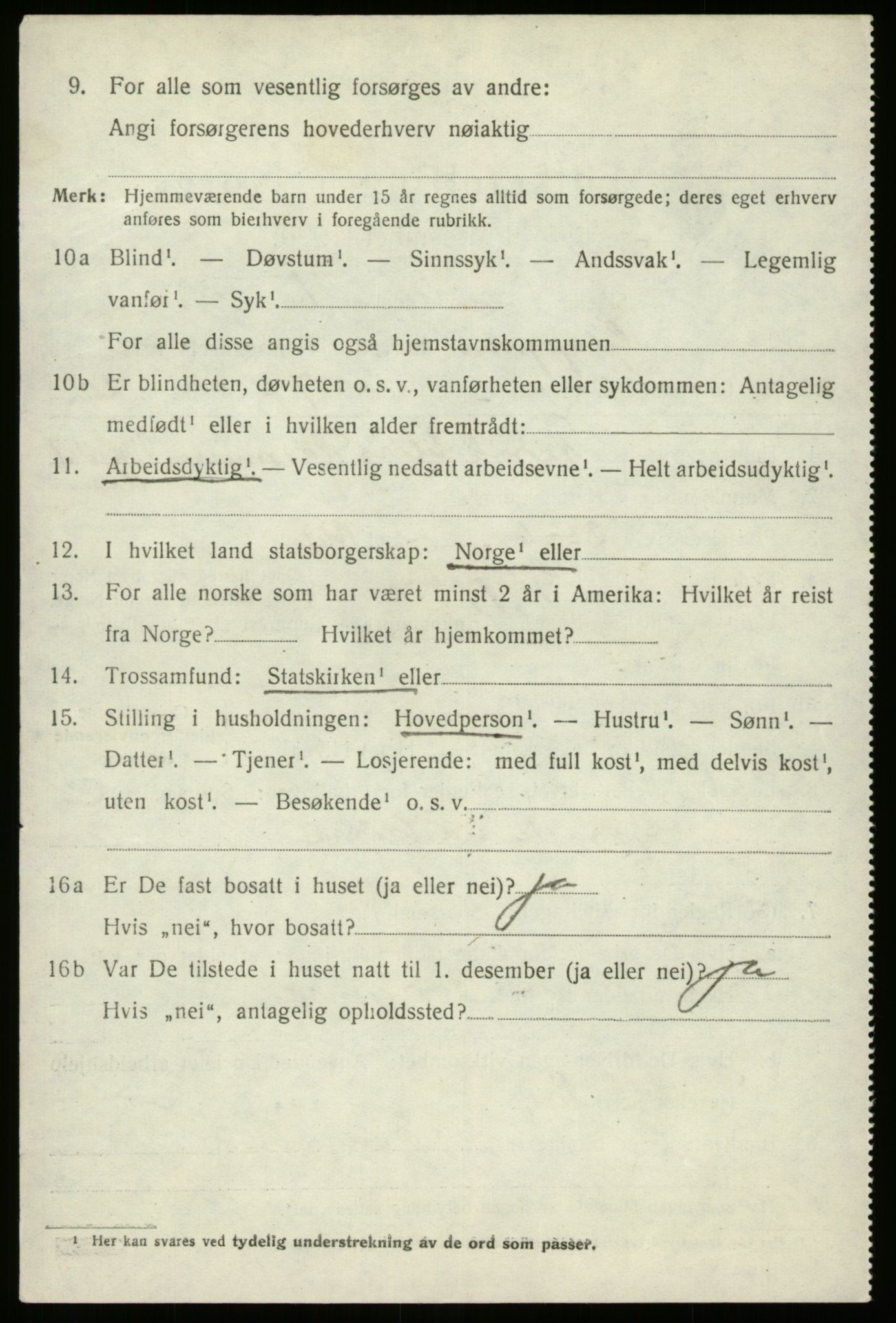 SAB, 1920 census for Gloppen, 1920, p. 7657