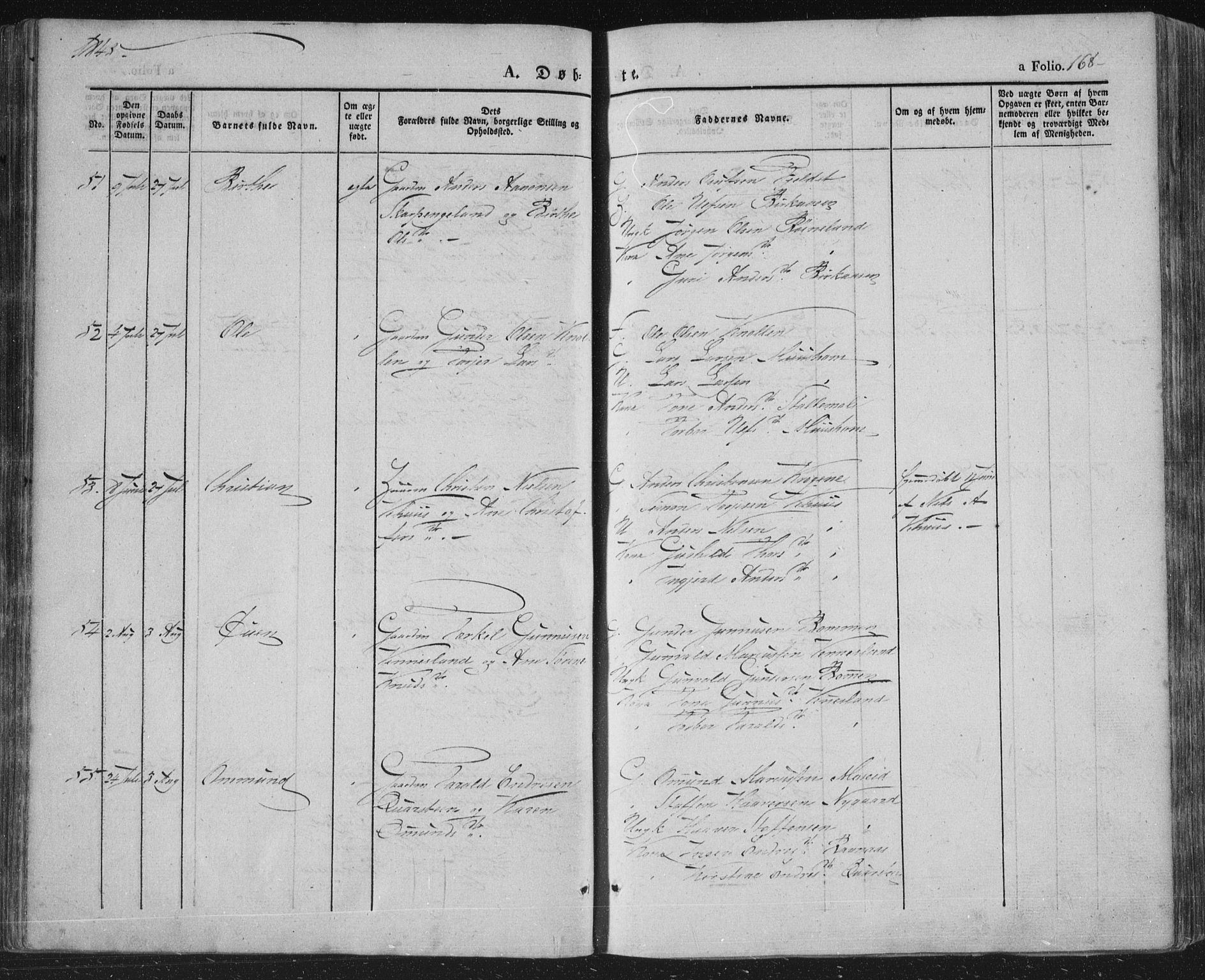 Vennesla sokneprestkontor, AV/SAK-1111-0045/Fa/Fac/L0004: Parish register (official) no. A 4, 1834-1855, p. 168