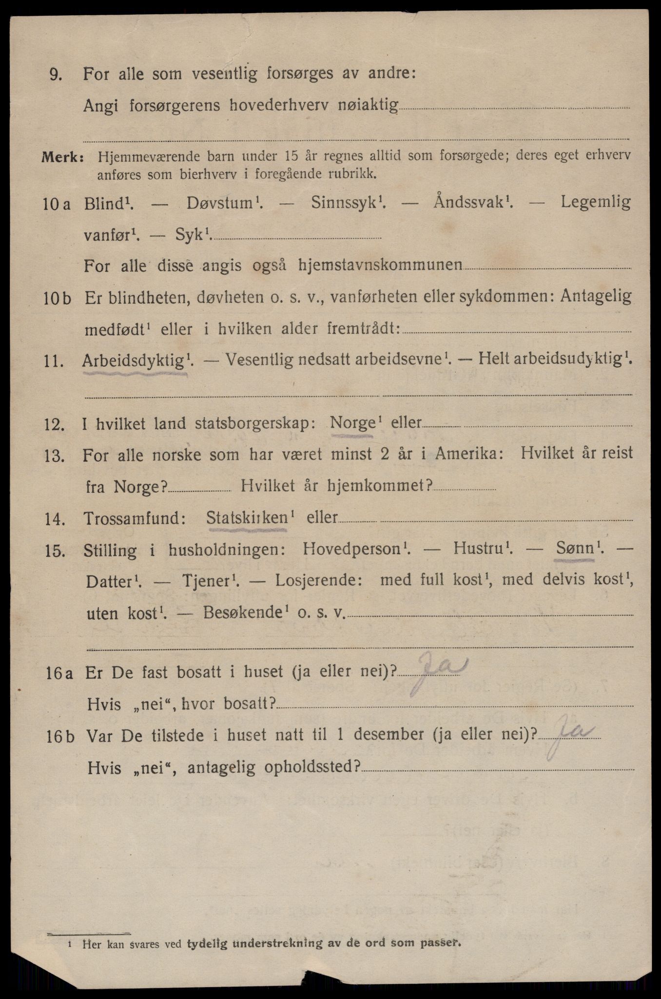 SAST, 1920 census for Sandnes, 1920, p. 2503