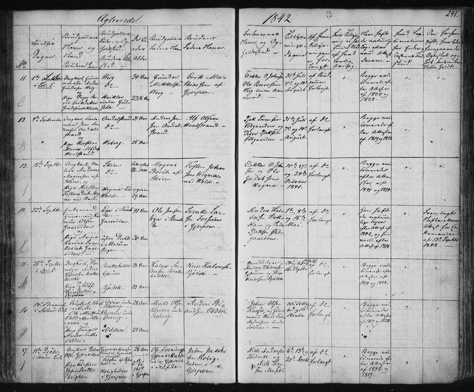 Solum kirkebøker, AV/SAKO-A-306/F/Fa/L0005: Parish register (official) no. I 5, 1833-1843, p. 241